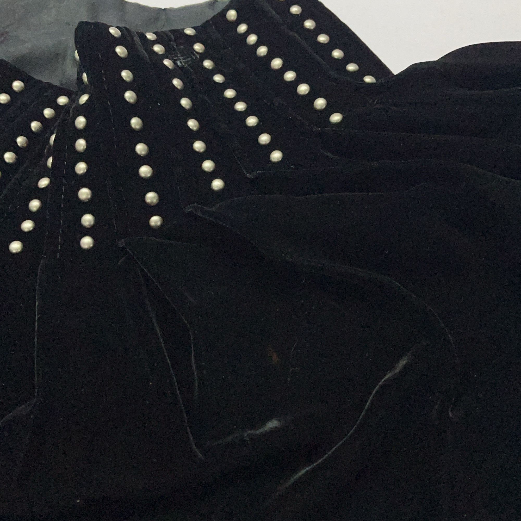 Saint Laurent Paris Saint Laurent Studded Velvet Mini Skirt FR 38 Size 27" / US 4 / IT 40 - 5 Thumbnail