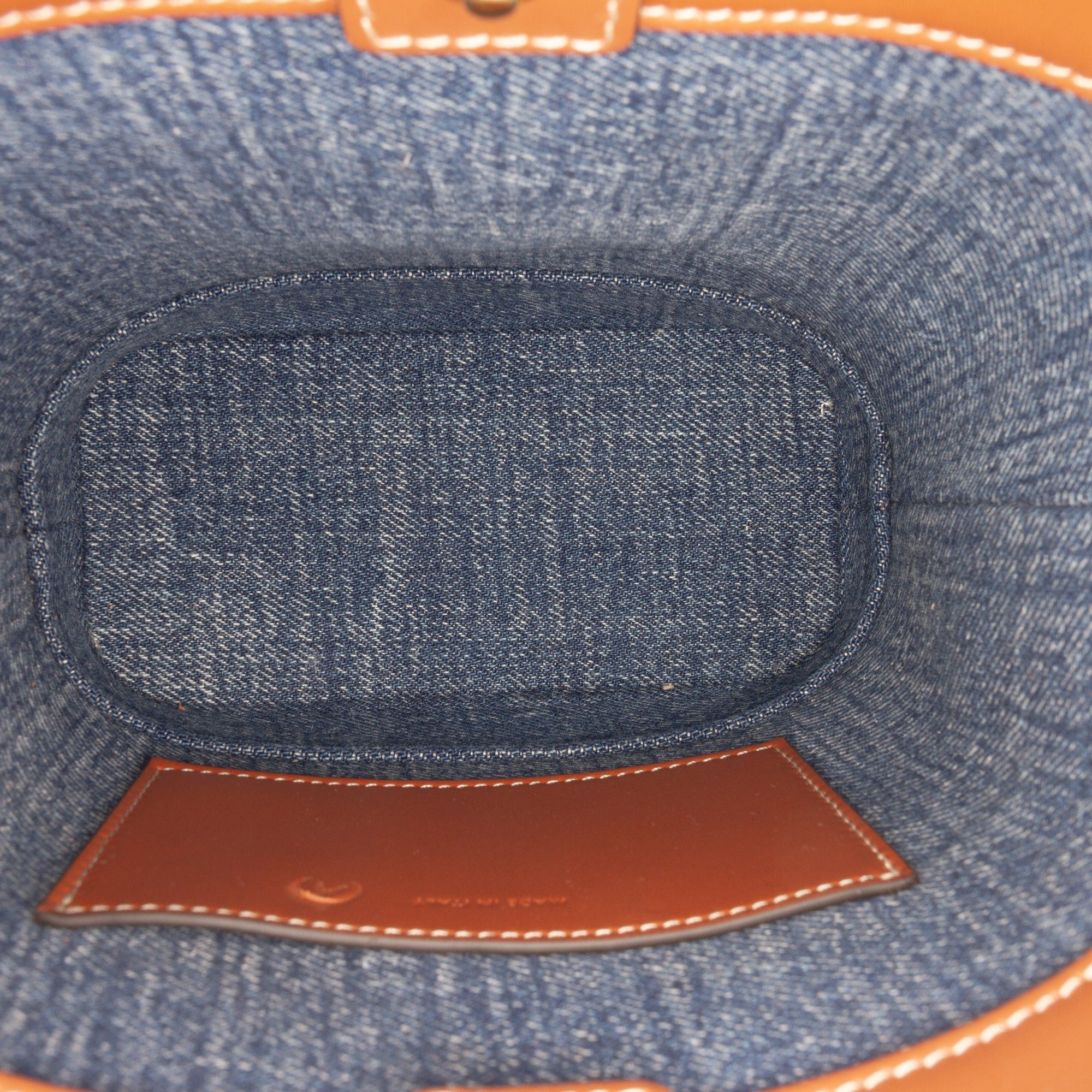 Celine Small Denim Cuir Triomphe Bucket Bag Size ONE SIZE - 4 Thumbnail