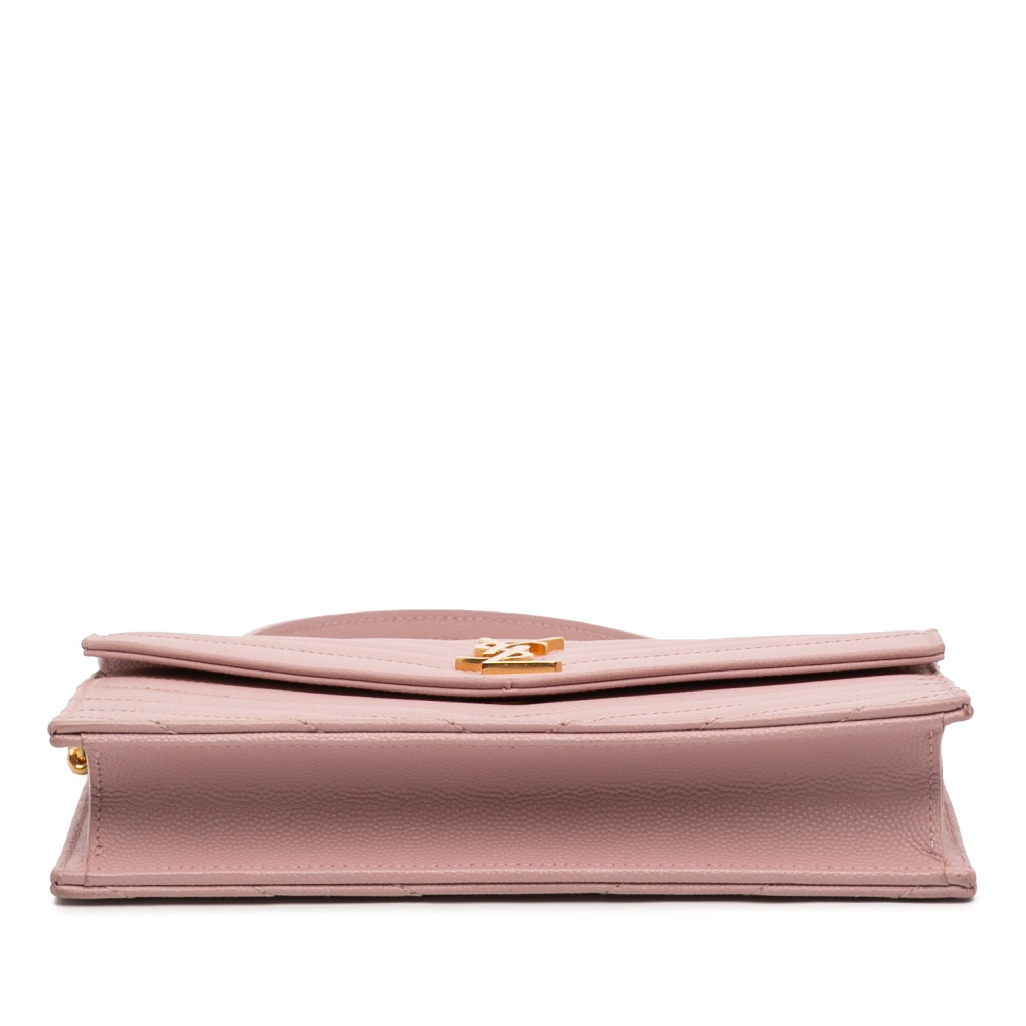 Saint Laurent Paris Grain De Poudre Cassandre Envelope Chain Wallet Size ONE SIZE - 3 Thumbnail