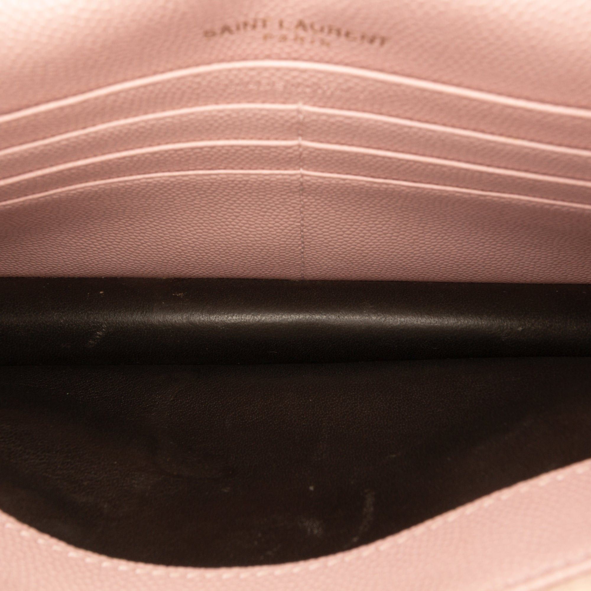 Saint Laurent Paris Grain De Poudre Cassandre Envelope Chain Wallet Size ONE SIZE - 4 Thumbnail