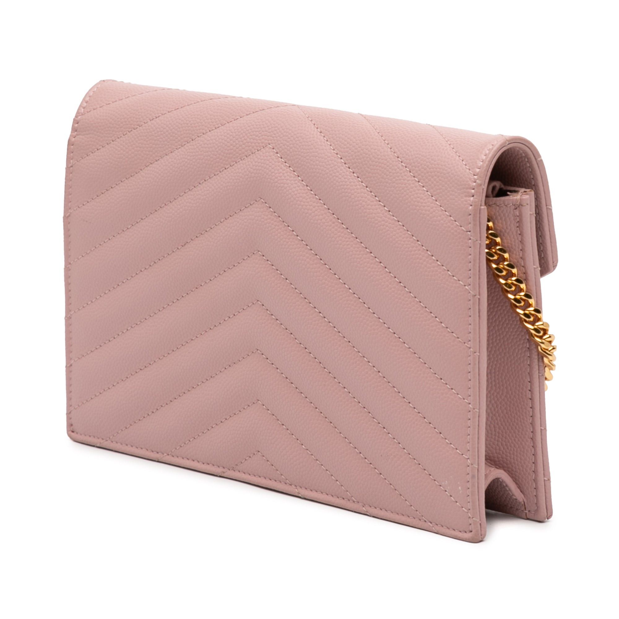 Saint Laurent Paris Grain De Poudre Cassandre Envelope Chain Wallet Size ONE SIZE - 2 Thumbnail