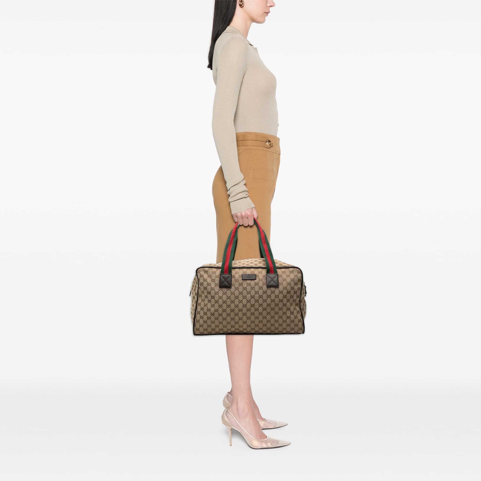 Gucci GG Canvas Web Duffle Bag Size ONE SIZE - 9 Thumbnail