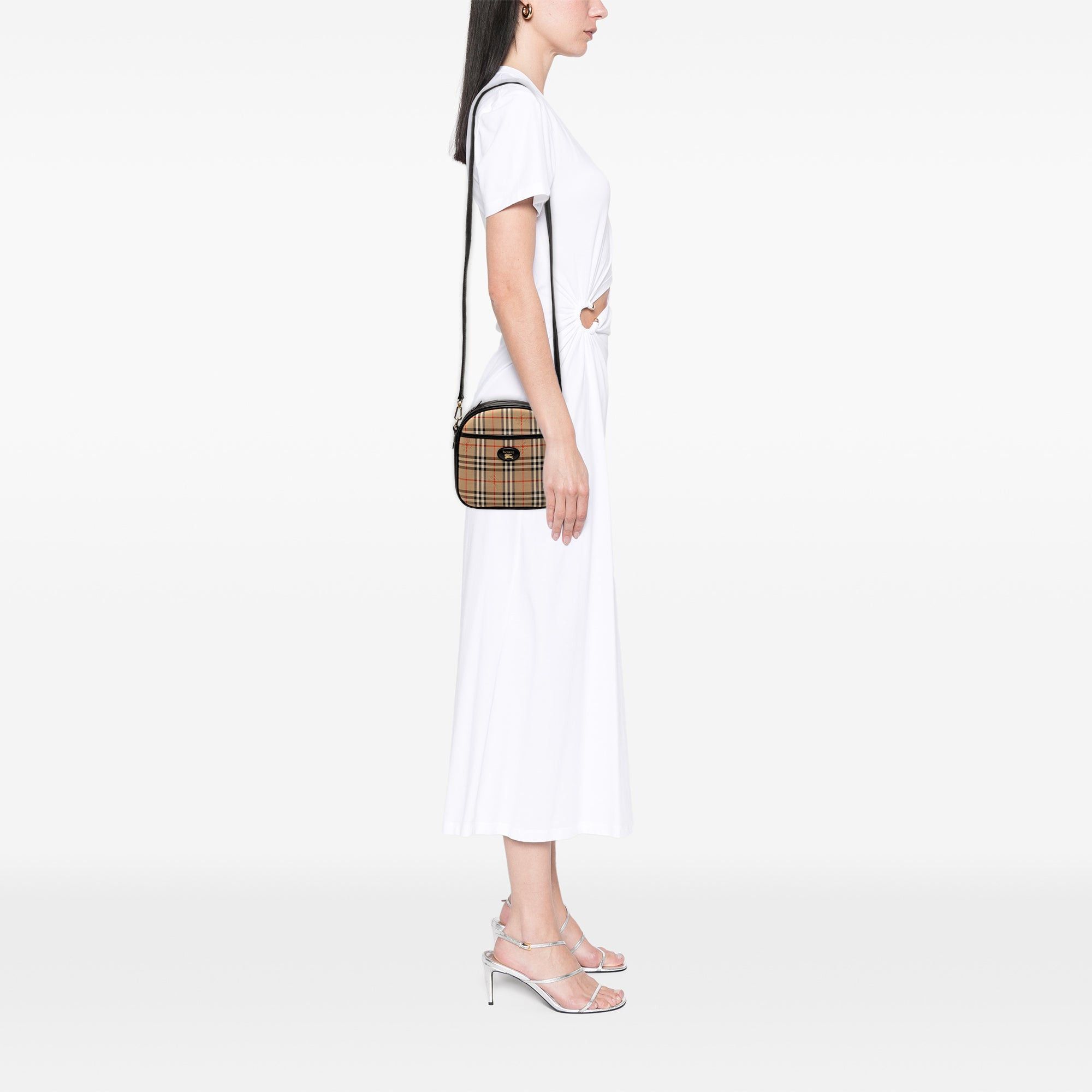 Burberry Haymarket Check Canvas Crossbody Size ONE SIZE - 6 Thumbnail