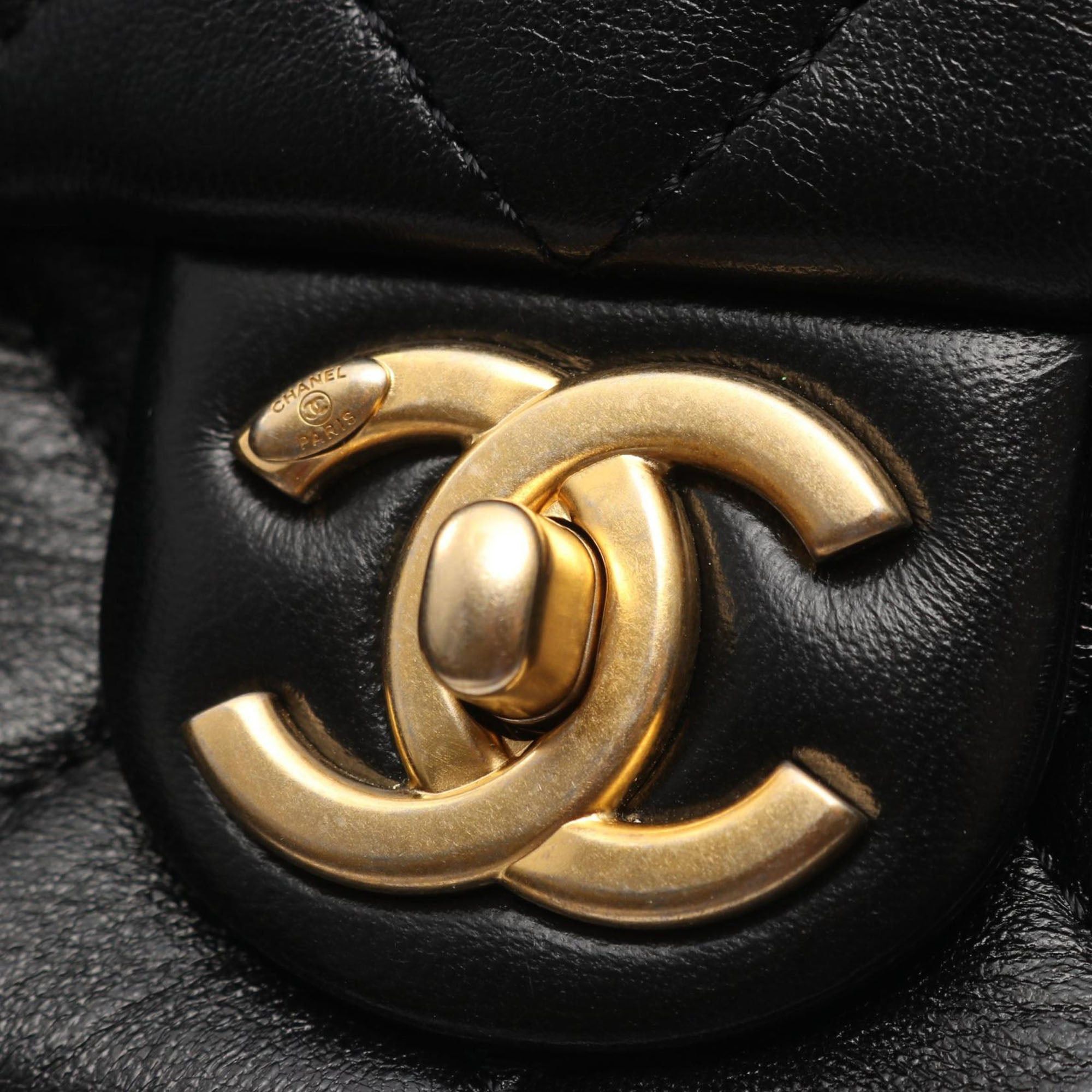 Chanel CC Quilted Lambskin Contrast Stitch Single Flap Size ONE SIZE - 8 Thumbnail