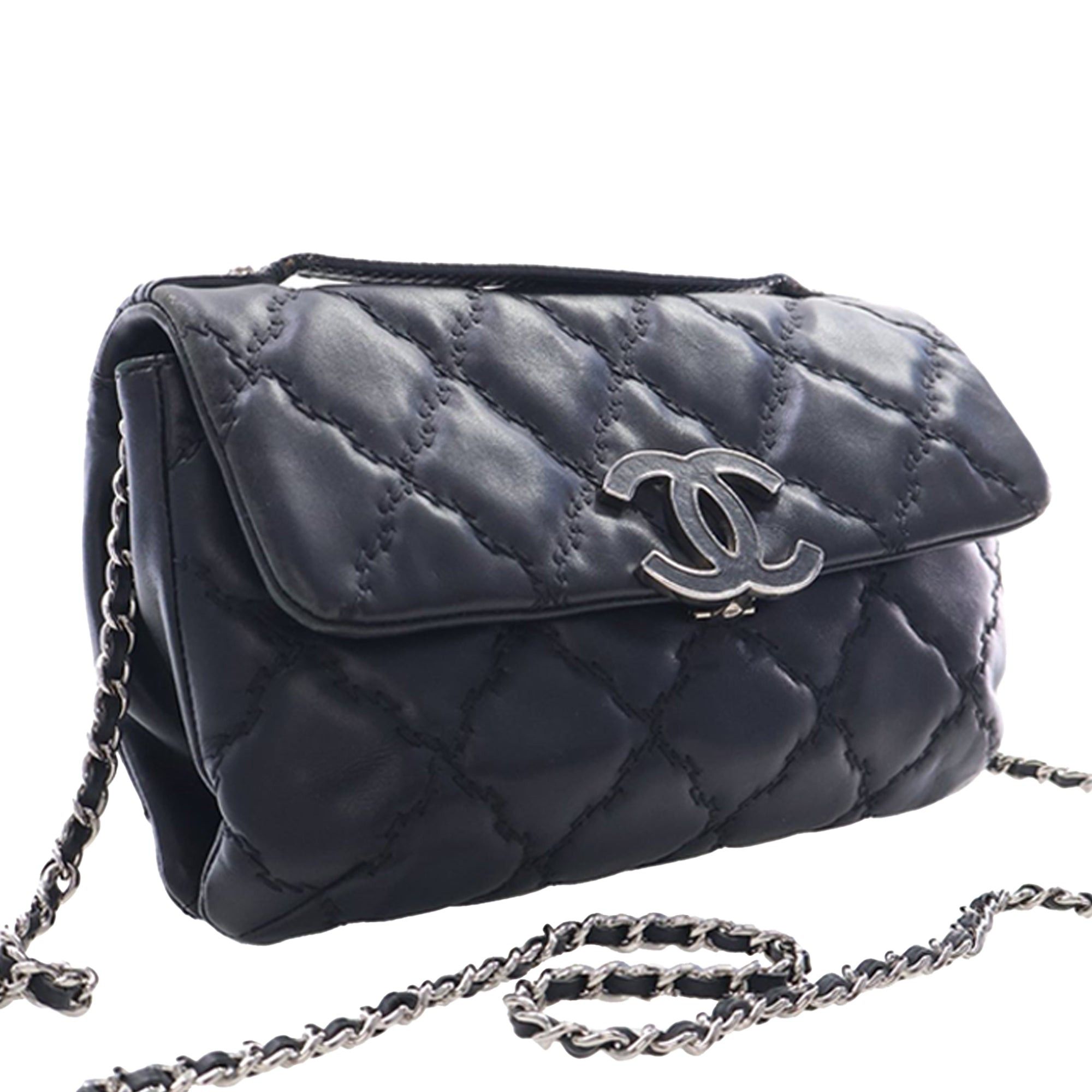 Chanel Mini Lambskin Double Stitch Hamptons Flap Size ONE SIZE - 3 Thumbnail