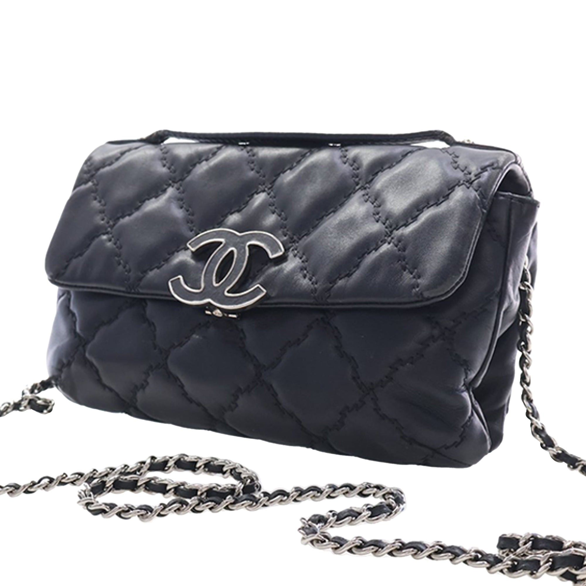 Chanel Mini Lambskin Double Stitch Hamptons Flap Size ONE SIZE - 4 Thumbnail