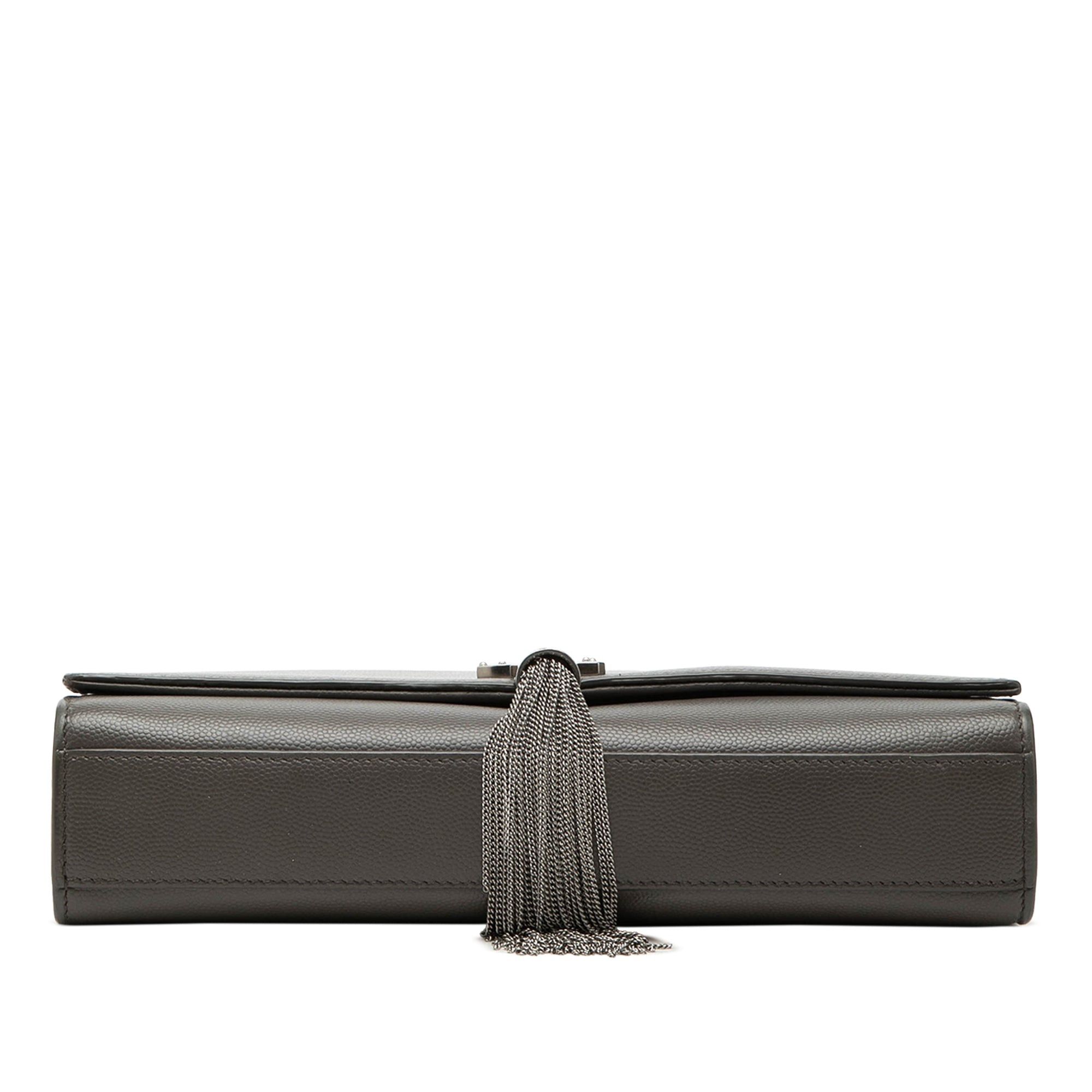 Saint Laurent Paris Medium Grain de Poudre Monogram Kate Tassel Crossbody Size ONE SIZE - 3 Thumbnail
