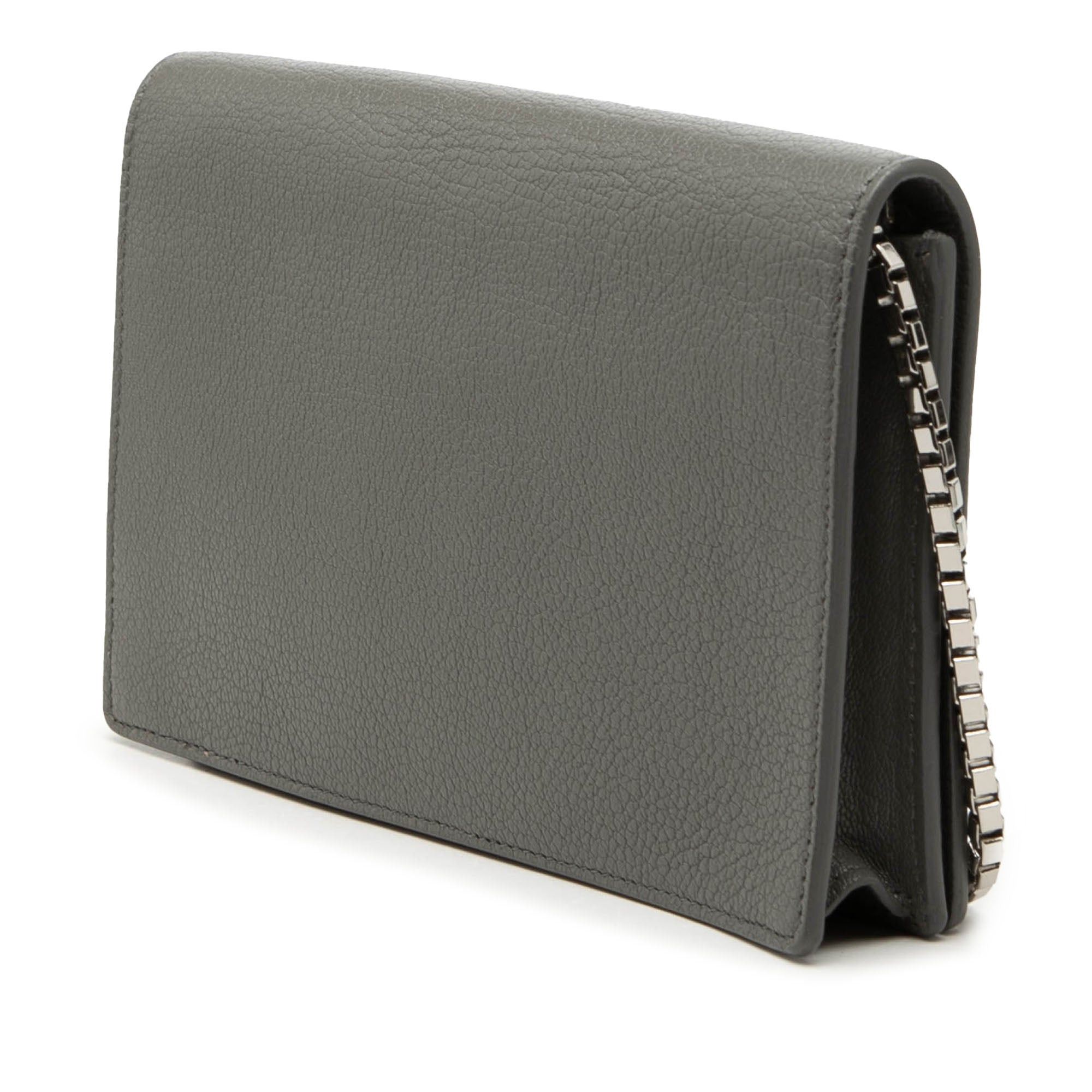 Balenciaga Chevre Motocross Metallic Edge Wallet on Chain Size ONE SIZE - 2 Thumbnail