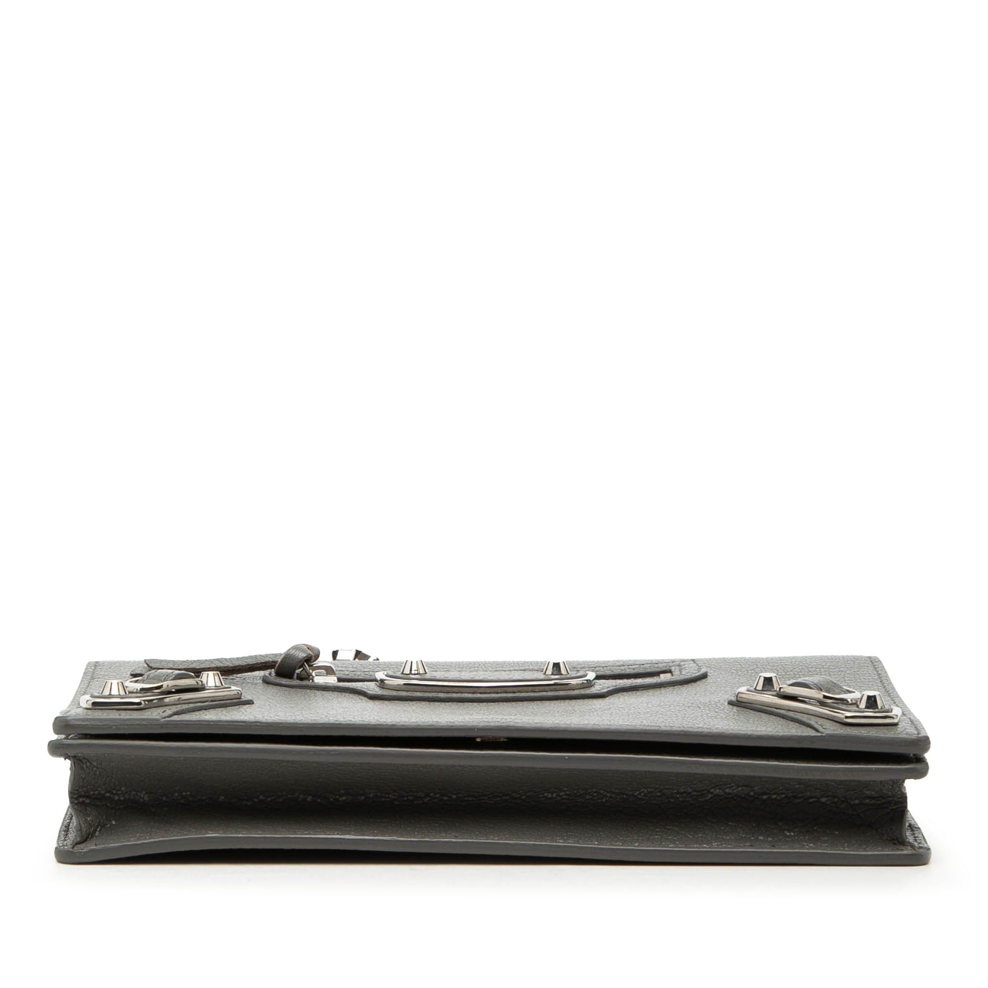 Balenciaga Chevre Motocross Metallic Edge Wallet on Chain Size ONE SIZE - 3 Thumbnail