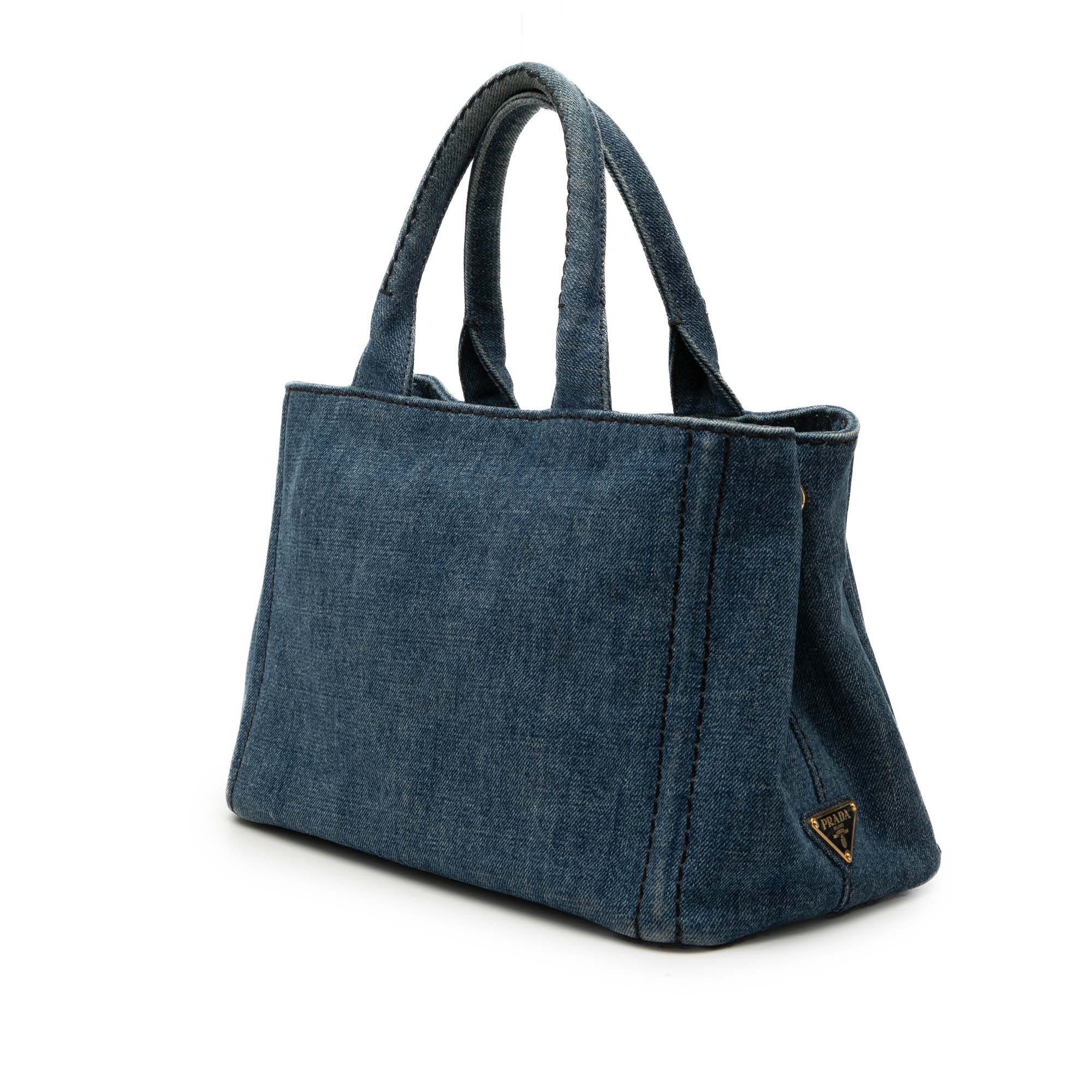 Prada Small Denim Canapa Logo Satchel Size ONE SIZE - 2 Thumbnail