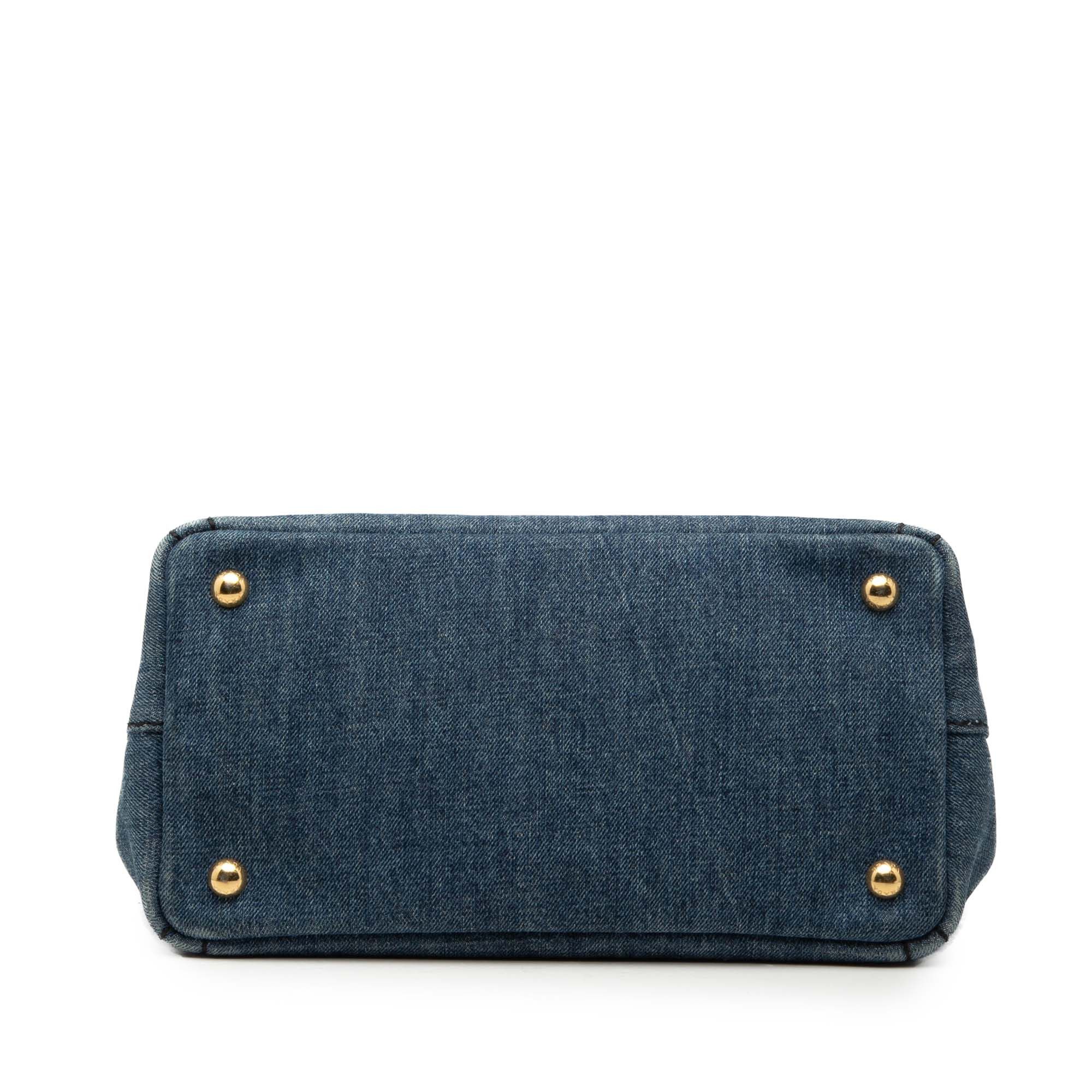 Prada Small Denim Canapa Logo Satchel Size ONE SIZE - 3 Thumbnail