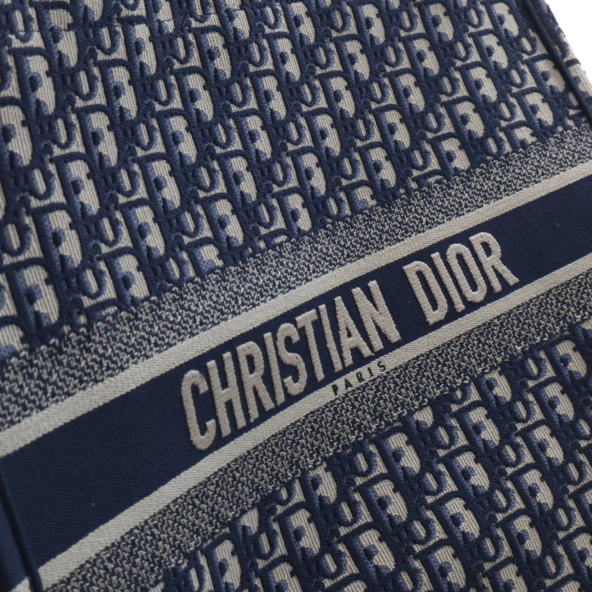 Dior Large Oblique Embroidered Canvas Book Tote Size ONE SIZE - 6 Thumbnail