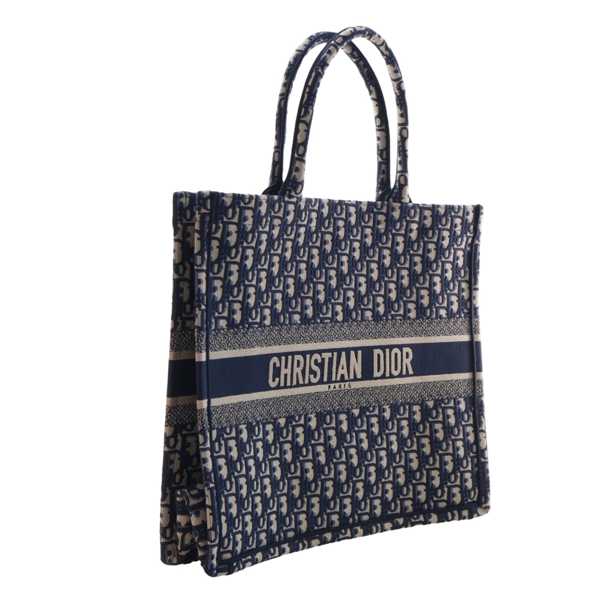 Dior Large Oblique Embroidered Canvas Book Tote Size ONE SIZE - 9 Thumbnail