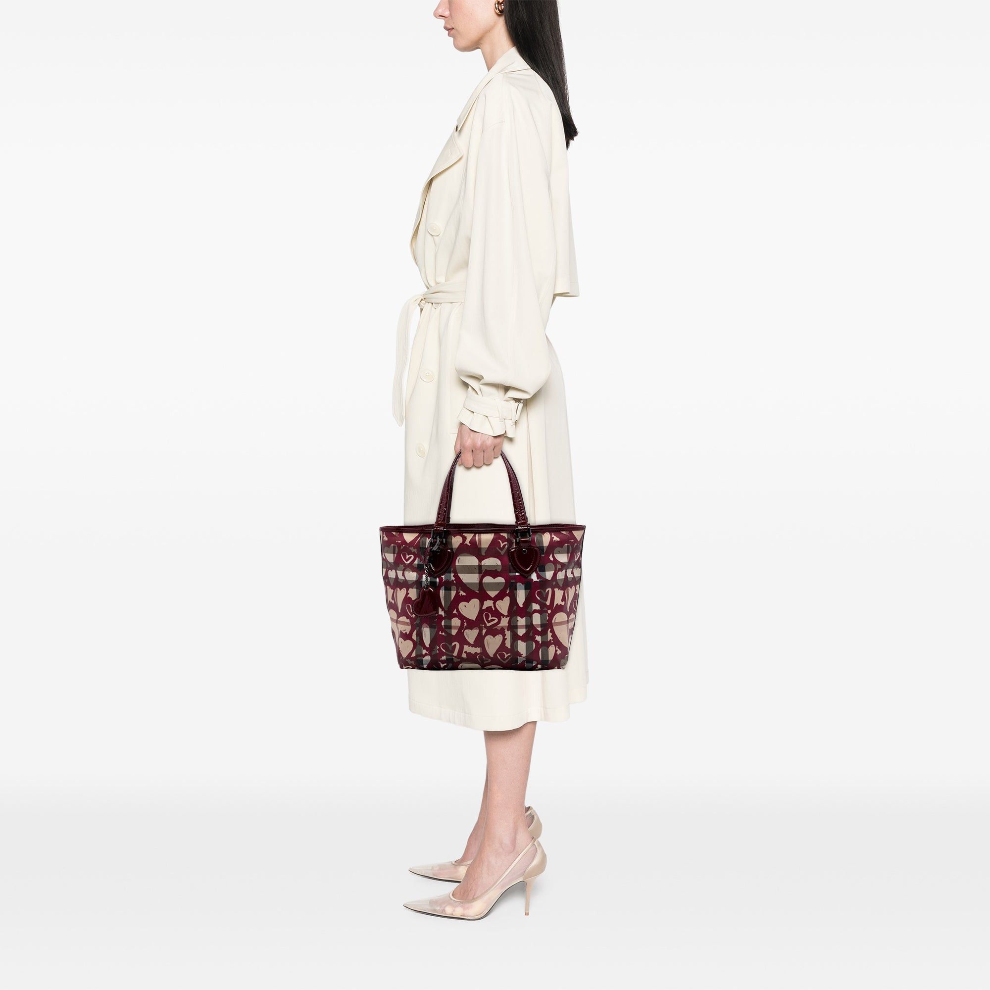 Burberry House Check Coated Canvas Hearts Gracie Tote Size ONE SIZE - 6 Thumbnail