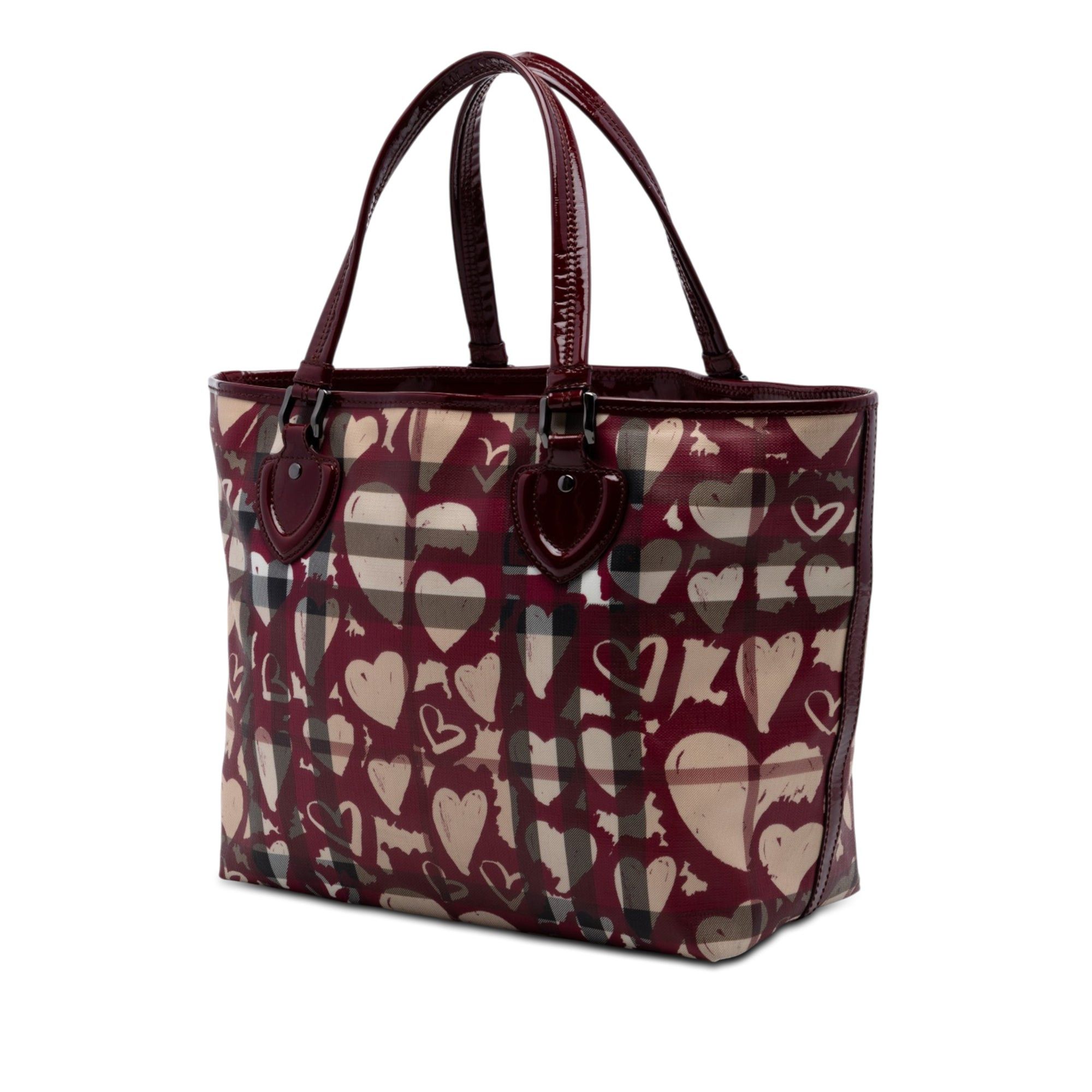 Burberry House Check Coated Canvas Hearts Gracie Tote Size ONE SIZE - 2 Thumbnail
