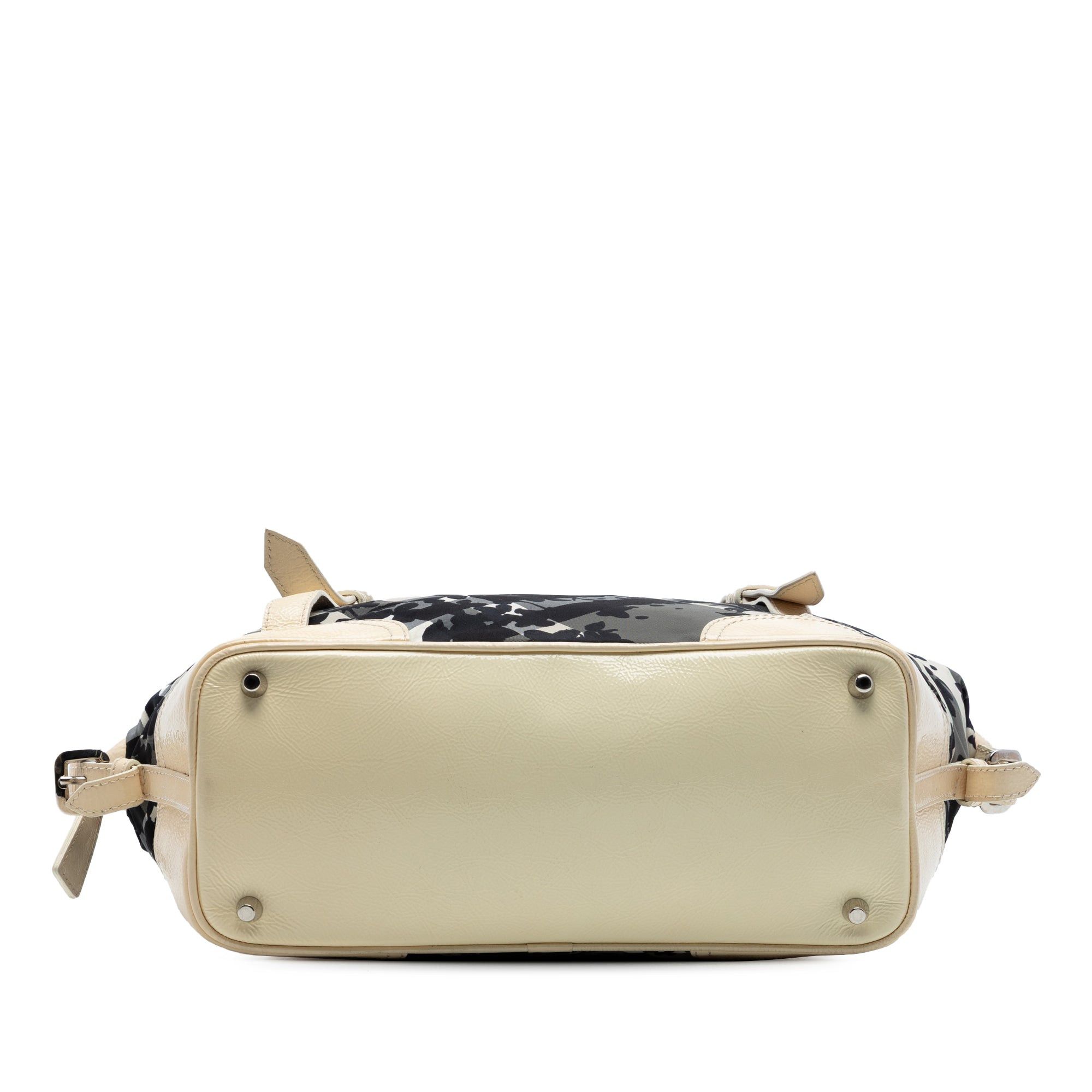 Burberry Floral Beat Check Nylon and Patent Foley Satchel Size ONE SIZE - 3 Thumbnail