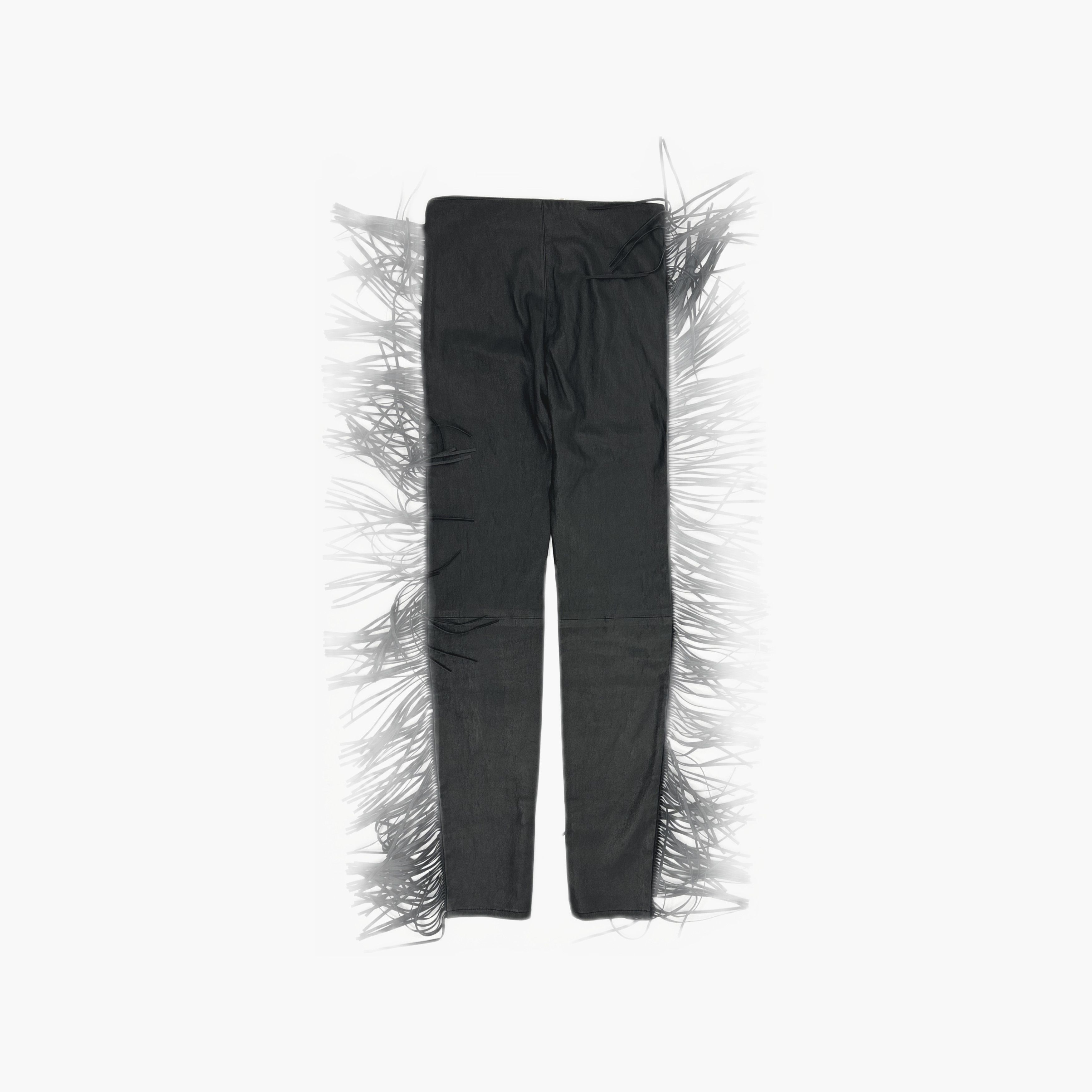 Saint Laurent Paris Saint Laurent Fringe Detail Pants Size 36 Size 26" / US 2 / IT 38 - 2 Thumbnail