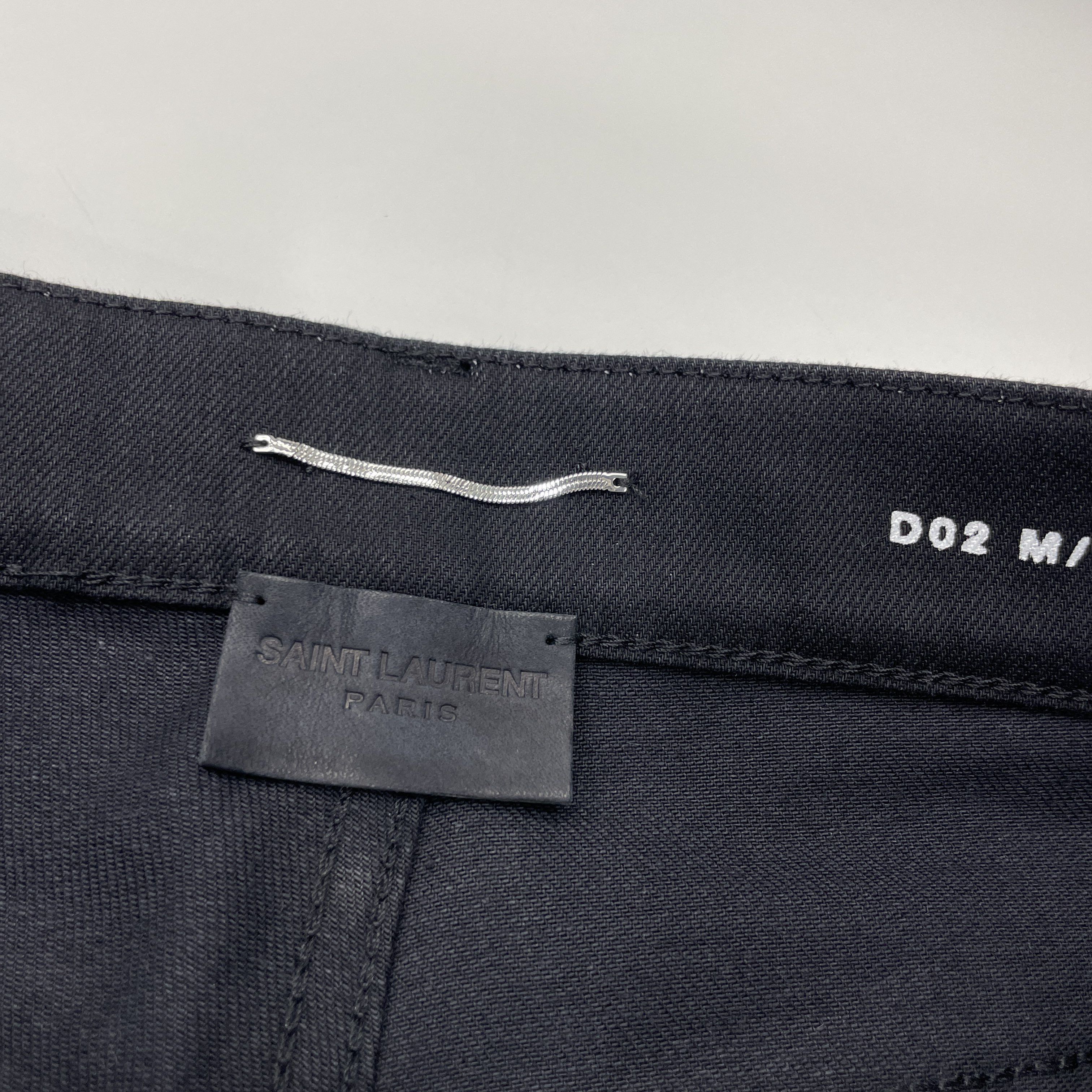 Saint Laurent Paris Saint Laurent D02 Black Denim Jeans Size 29 Size US 29 - 3 Thumbnail
