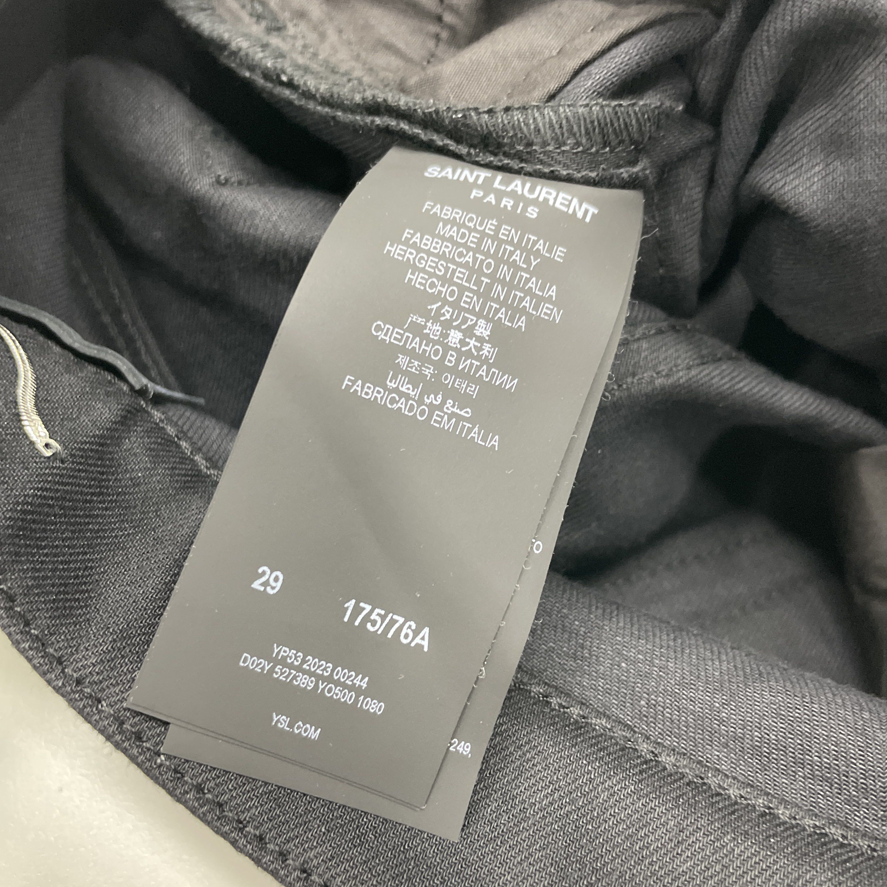 Saint Laurent Paris Saint Laurent D02 Black Denim Jeans Size 29 Size US 29 - 4 Thumbnail