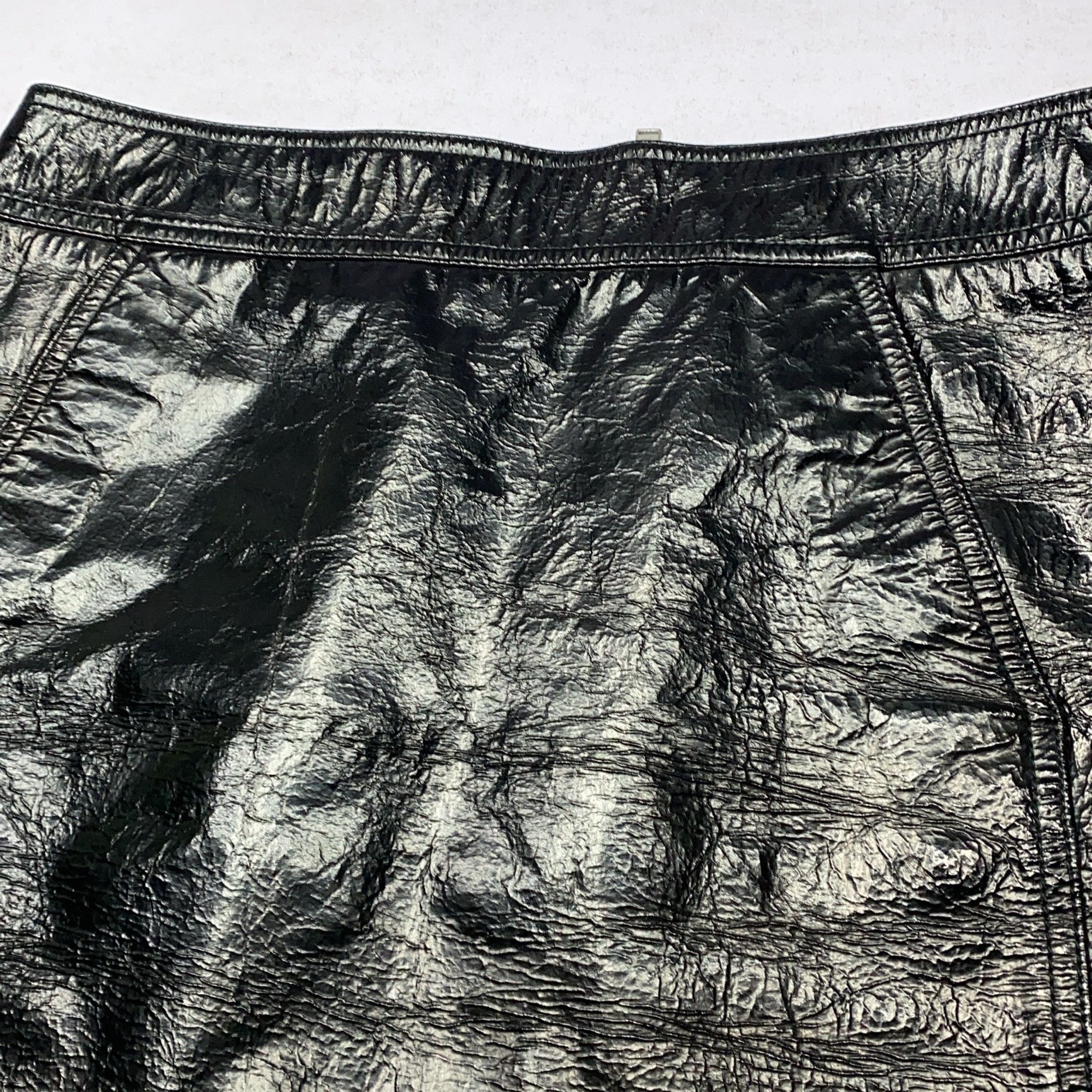Saint Laurent Paris Saint Laurent Leather Mini Skirt Size 36 Size 26" / US 2 / IT 38 - 3 Thumbnail