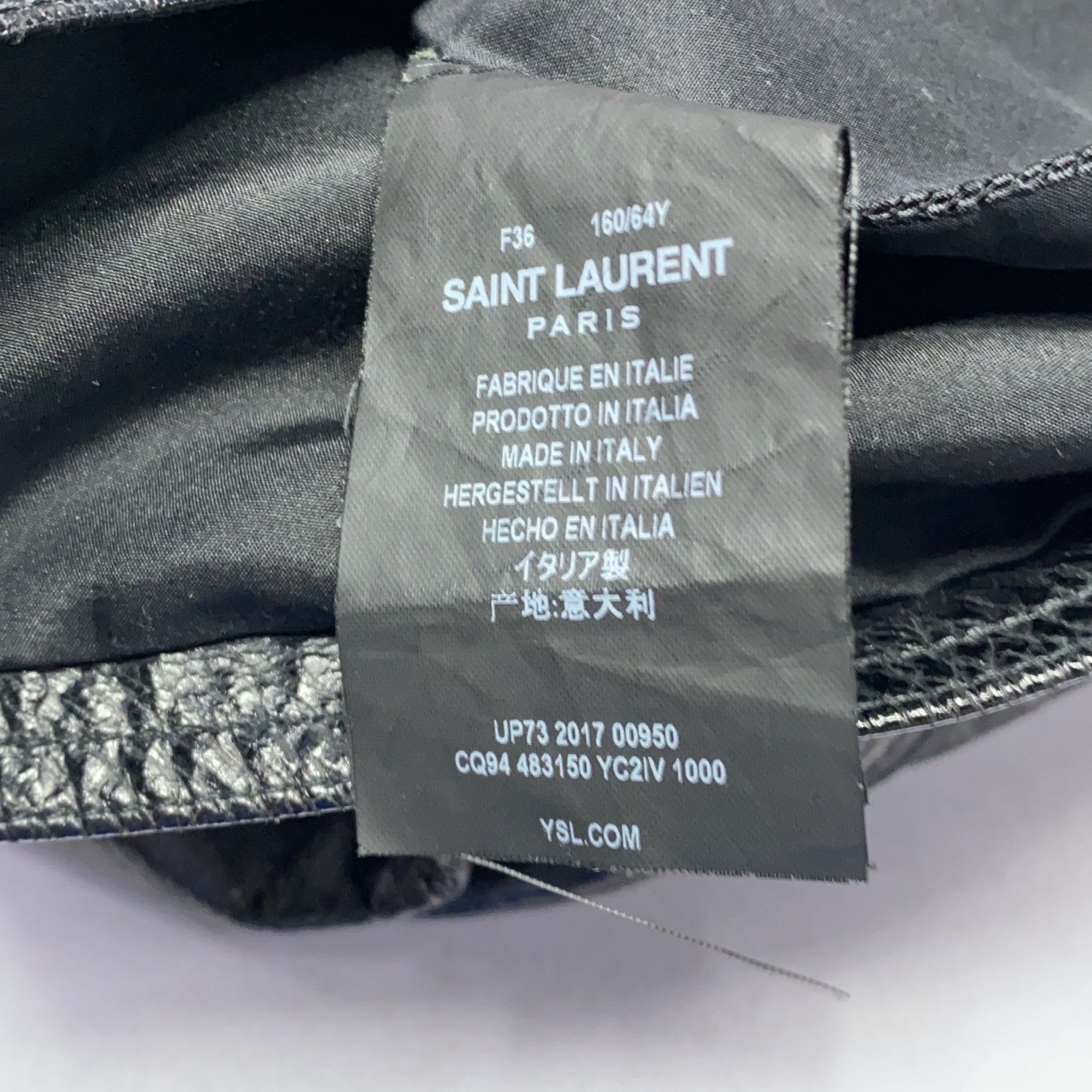 Saint Laurent Paris Saint Laurent Leather Mini Skirt Size 36 Size 26" / US 2 / IT 38 - 5 Thumbnail
