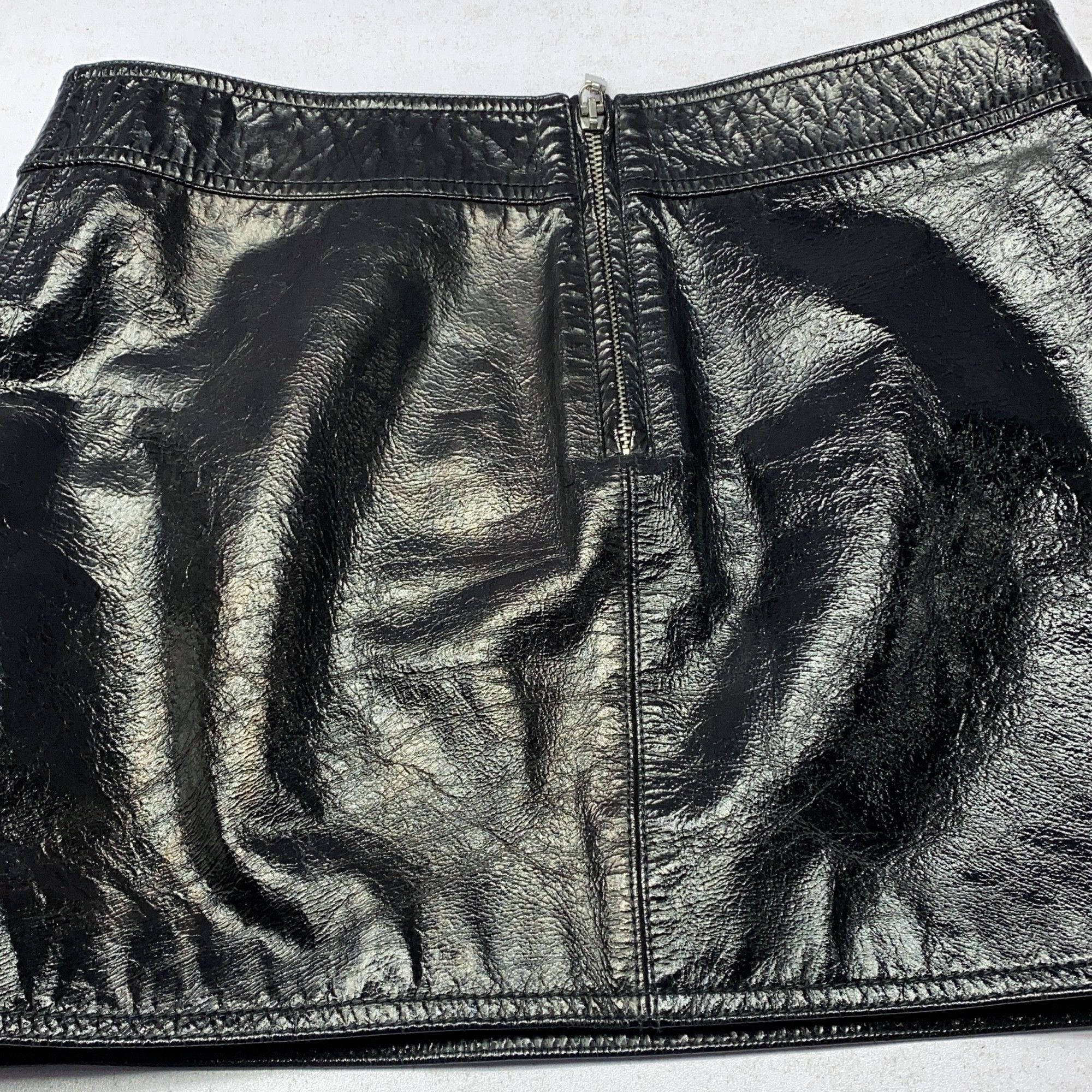 Saint Laurent Paris Saint Laurent Leather Mini Skirt Size 36 Size 26" / US 2 / IT 38 - 6 Thumbnail