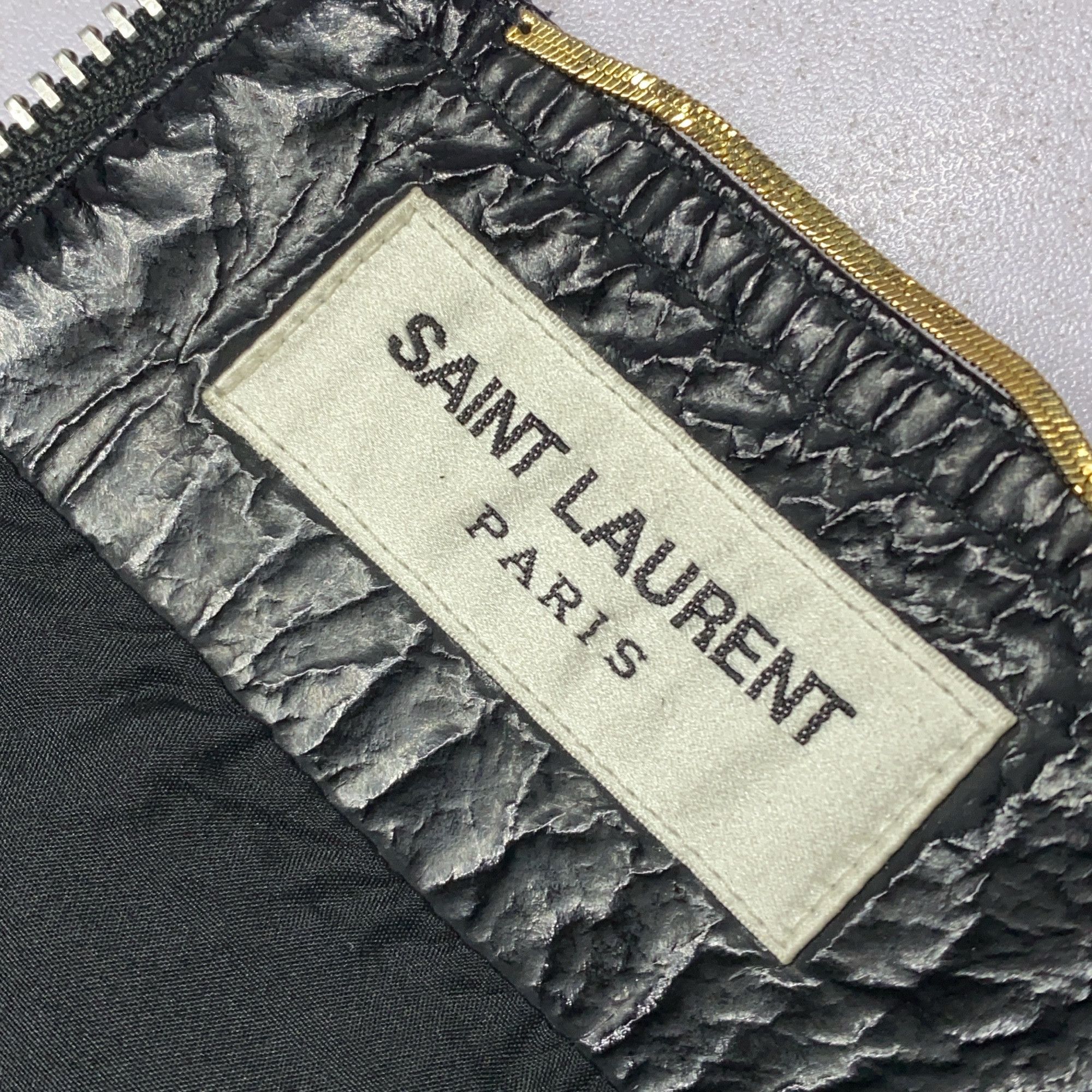 Saint Laurent Paris Saint Laurent Leather Mini Skirt Size 36 Size 26" / US 2 / IT 38 - 4 Thumbnail