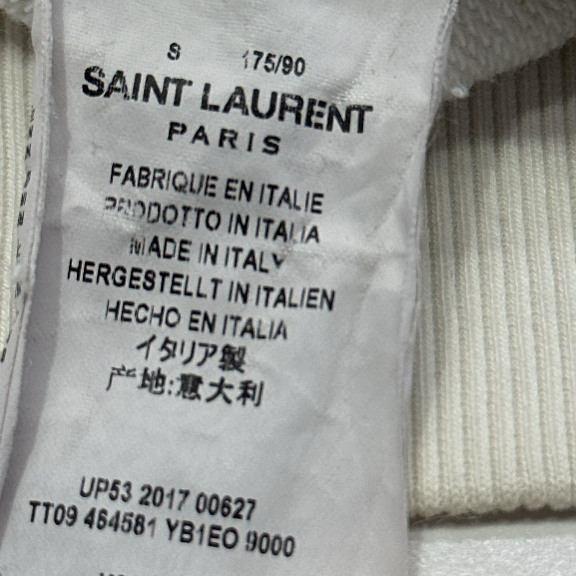 Saint Laurent Paris Saint Laurent White Logo Hoodie Size S Size US S / EU 44-46 / 1 - 3 Thumbnail