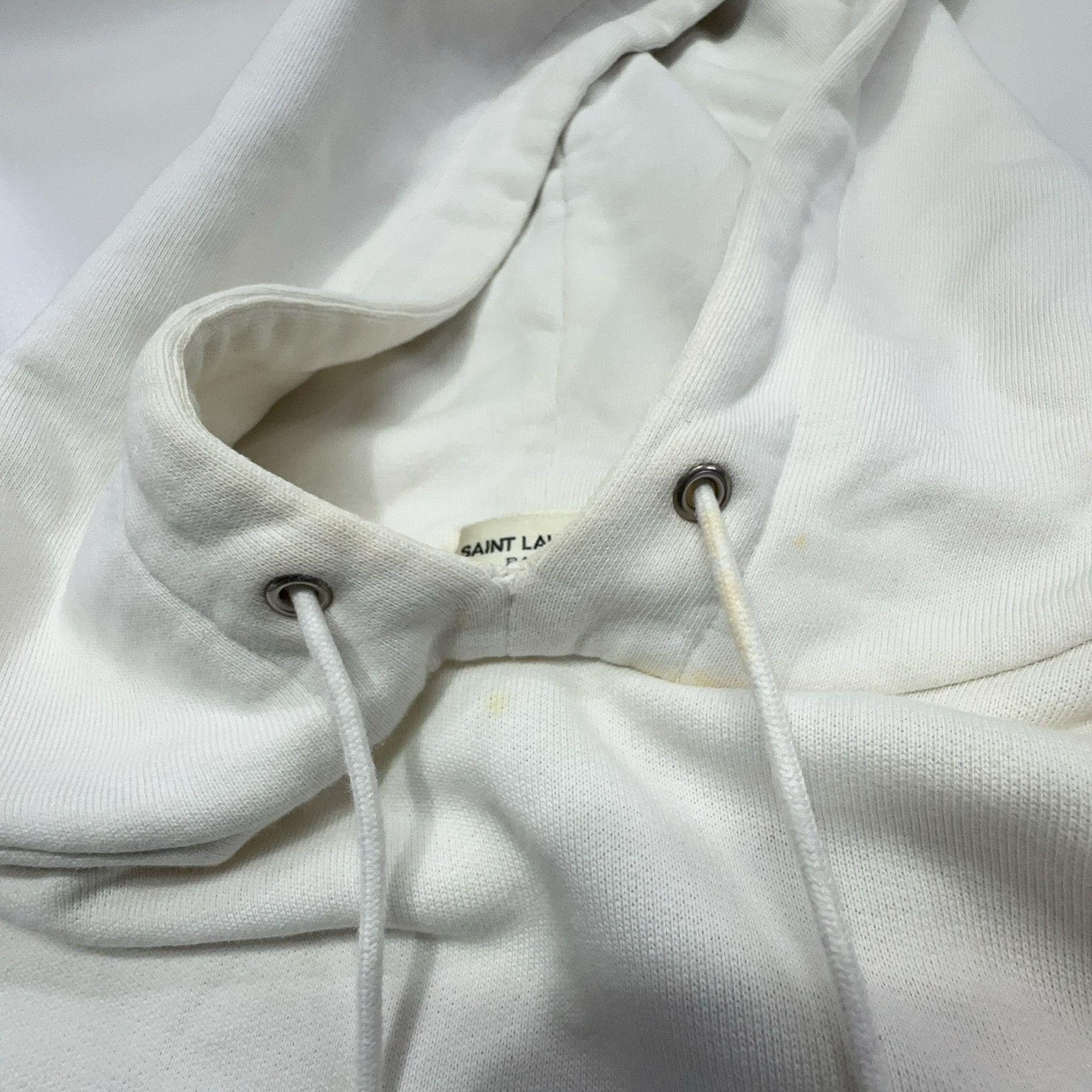 Saint Laurent Paris Saint Laurent White Logo Hoodie Size S Size US S / EU 44-46 / 1 - 8 Thumbnail