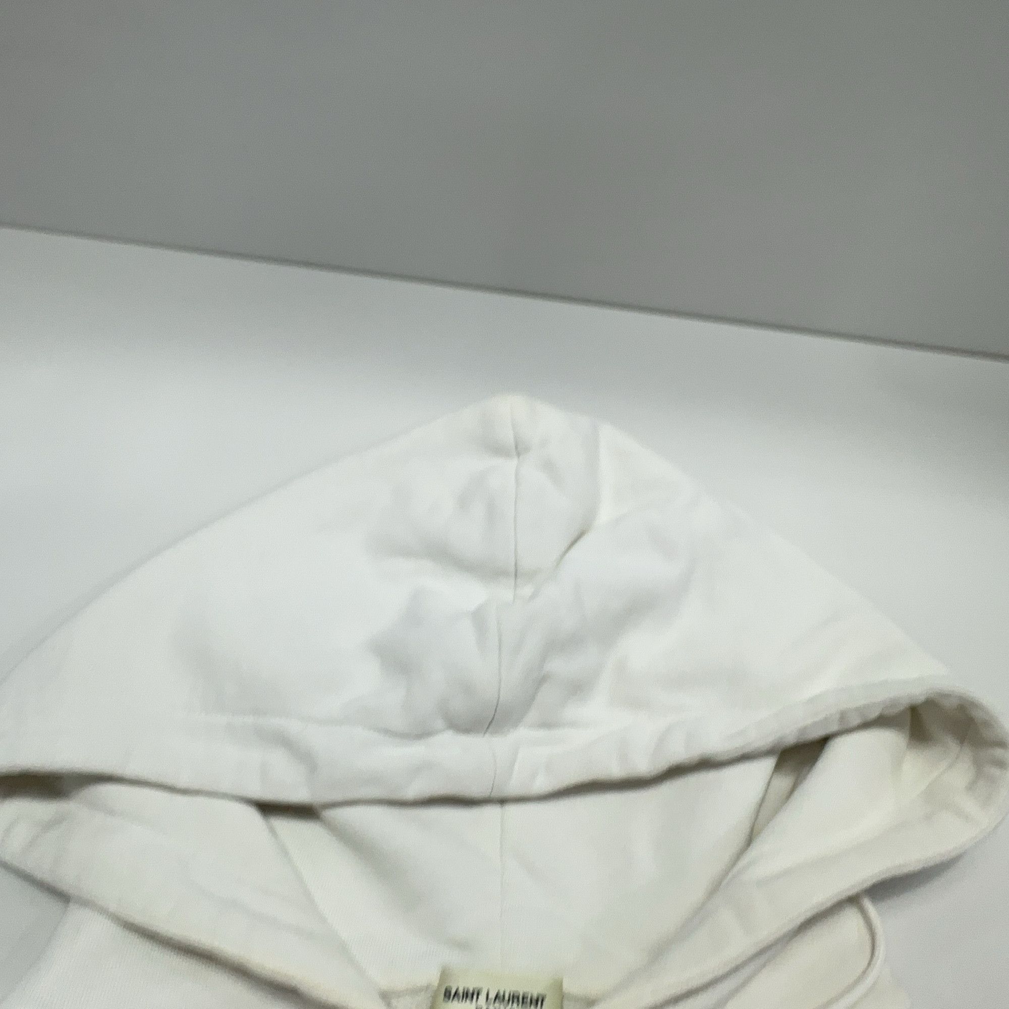 Saint Laurent Paris Saint Laurent White Logo Hoodie Size S Size US S / EU 44-46 / 1 - 12 Thumbnail