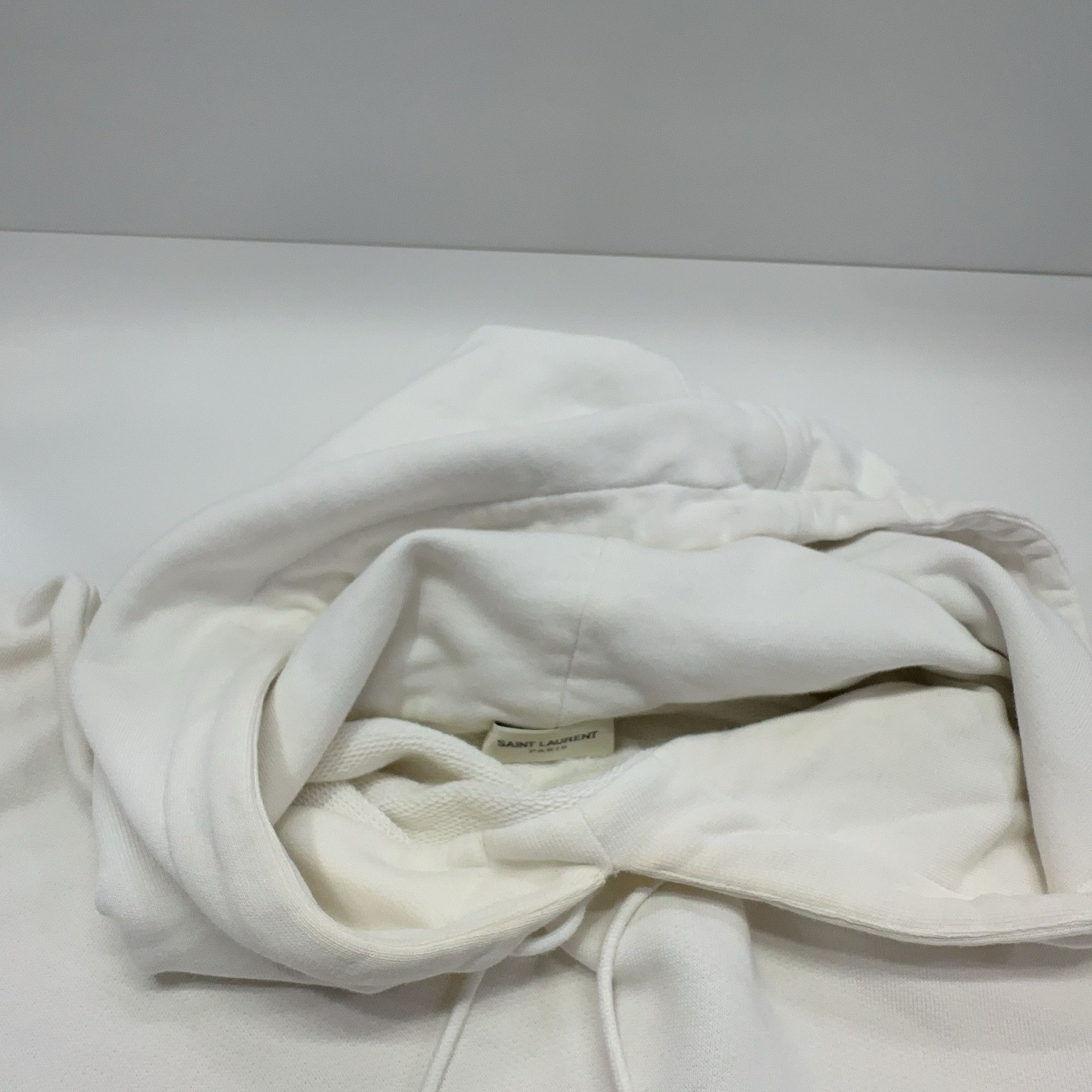 Saint Laurent Paris Saint Laurent White Logo Hoodie Size S Size US S / EU 44-46 / 1 - 9 Thumbnail