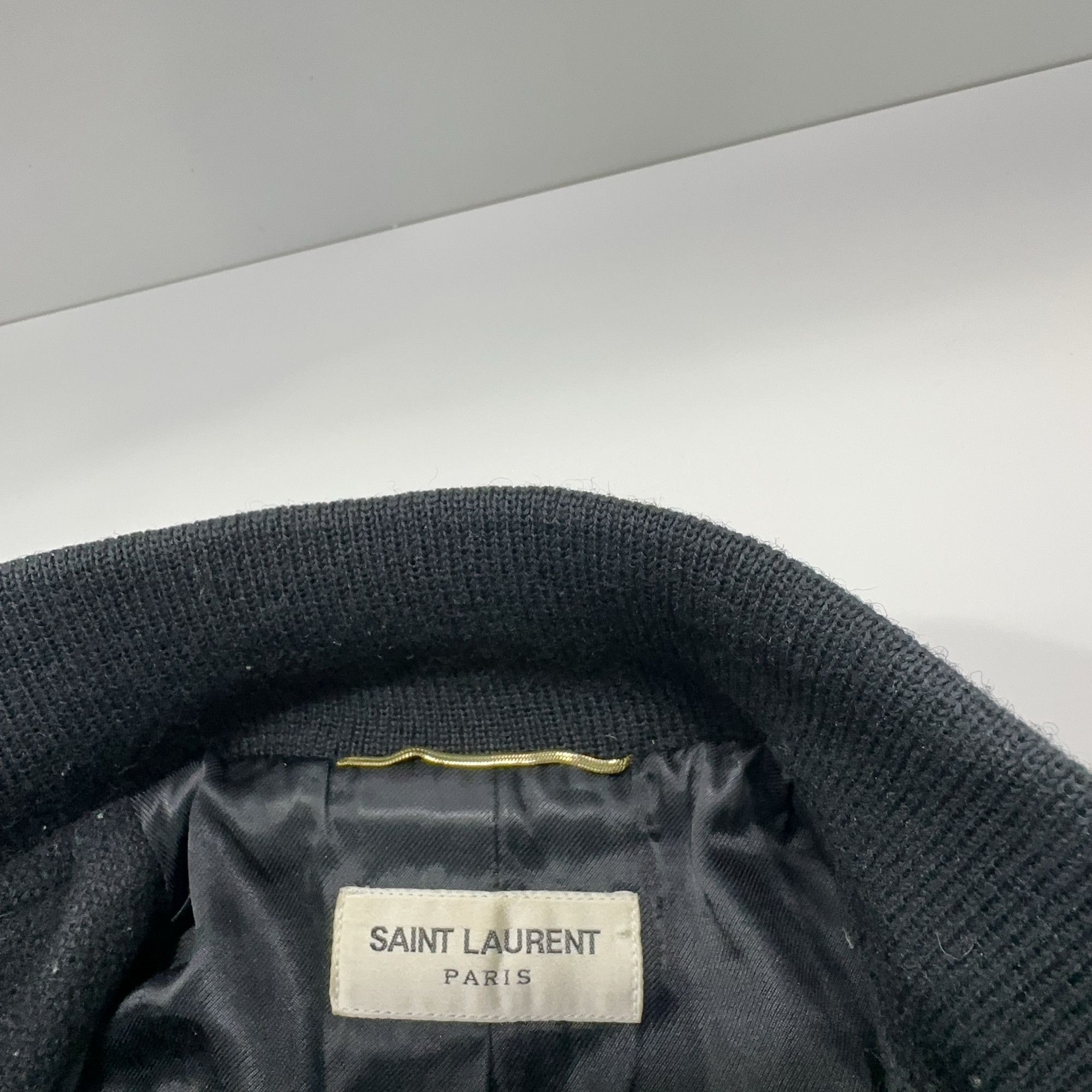 Saint Laurent Paris Saint Laurent Leather Trim Varsity Jacket Size 36 Size XS / US 0-2 / IT 36-38 - 3 Thumbnail