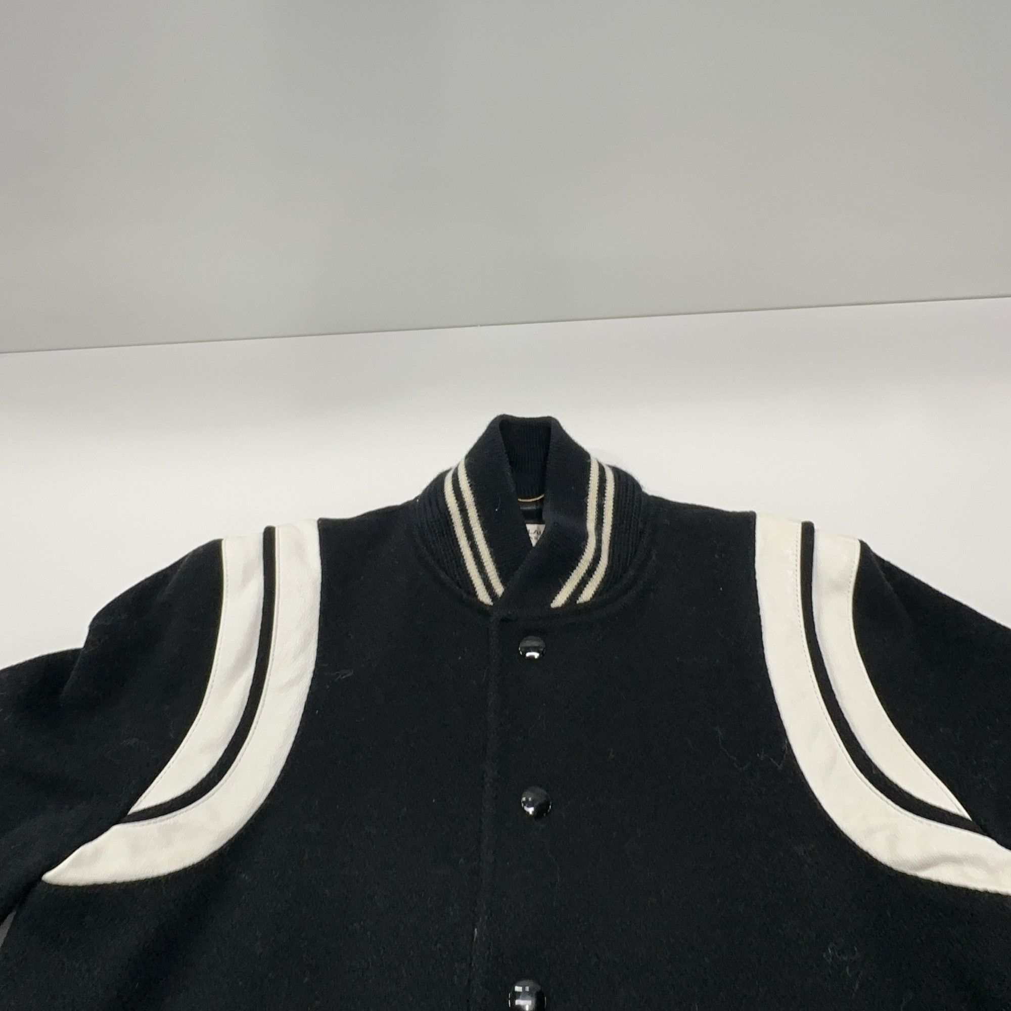 Saint Laurent Paris Saint Laurent Leather Trim Varsity Jacket Size 36 Size XS / US 0-2 / IT 36-38 - 7 Thumbnail