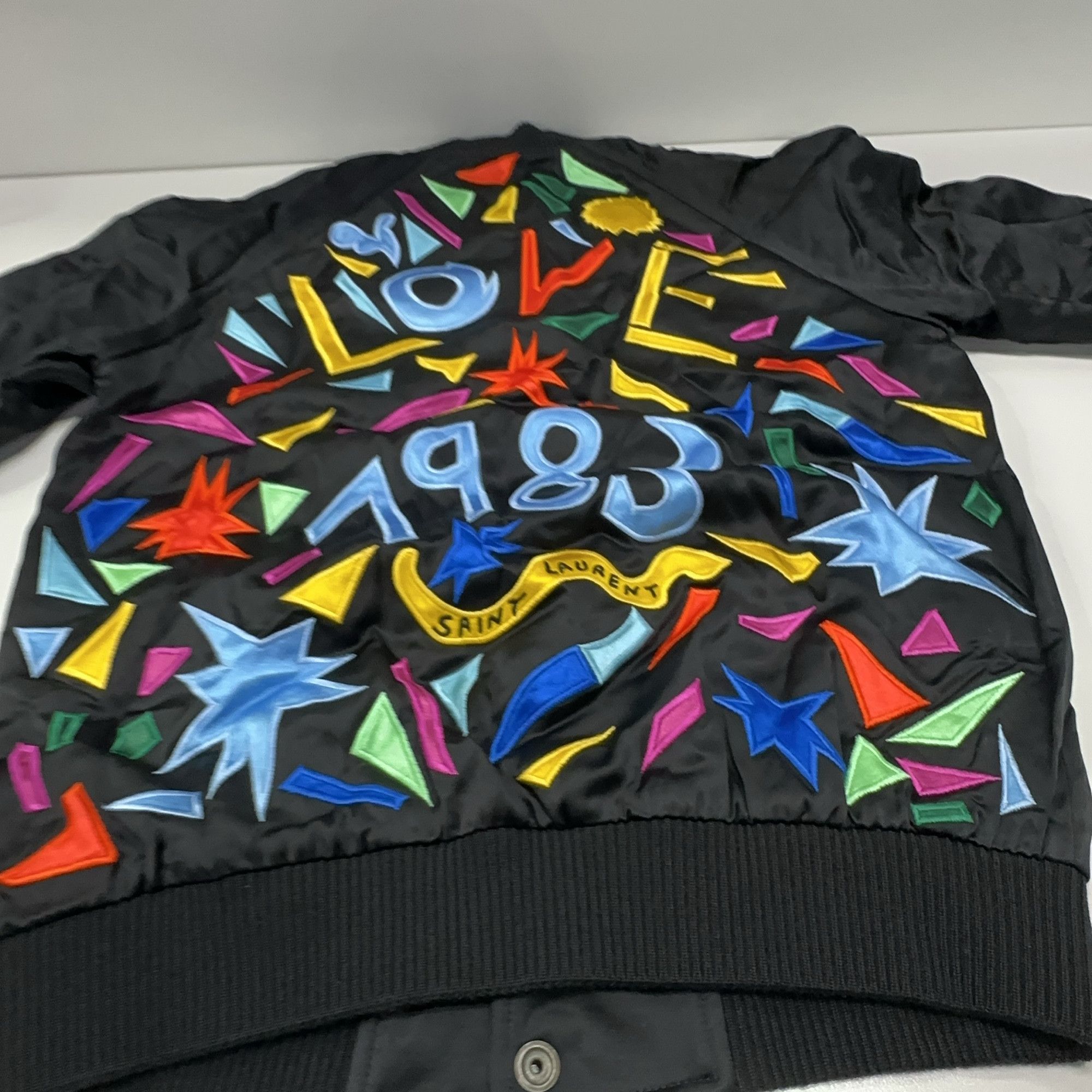 Saint Laurent Paris Saint Laurent Embroidered LOVE Bomber Jacket Size 36 Size XS / US 0-2 / IT 36-38 - 10 Thumbnail