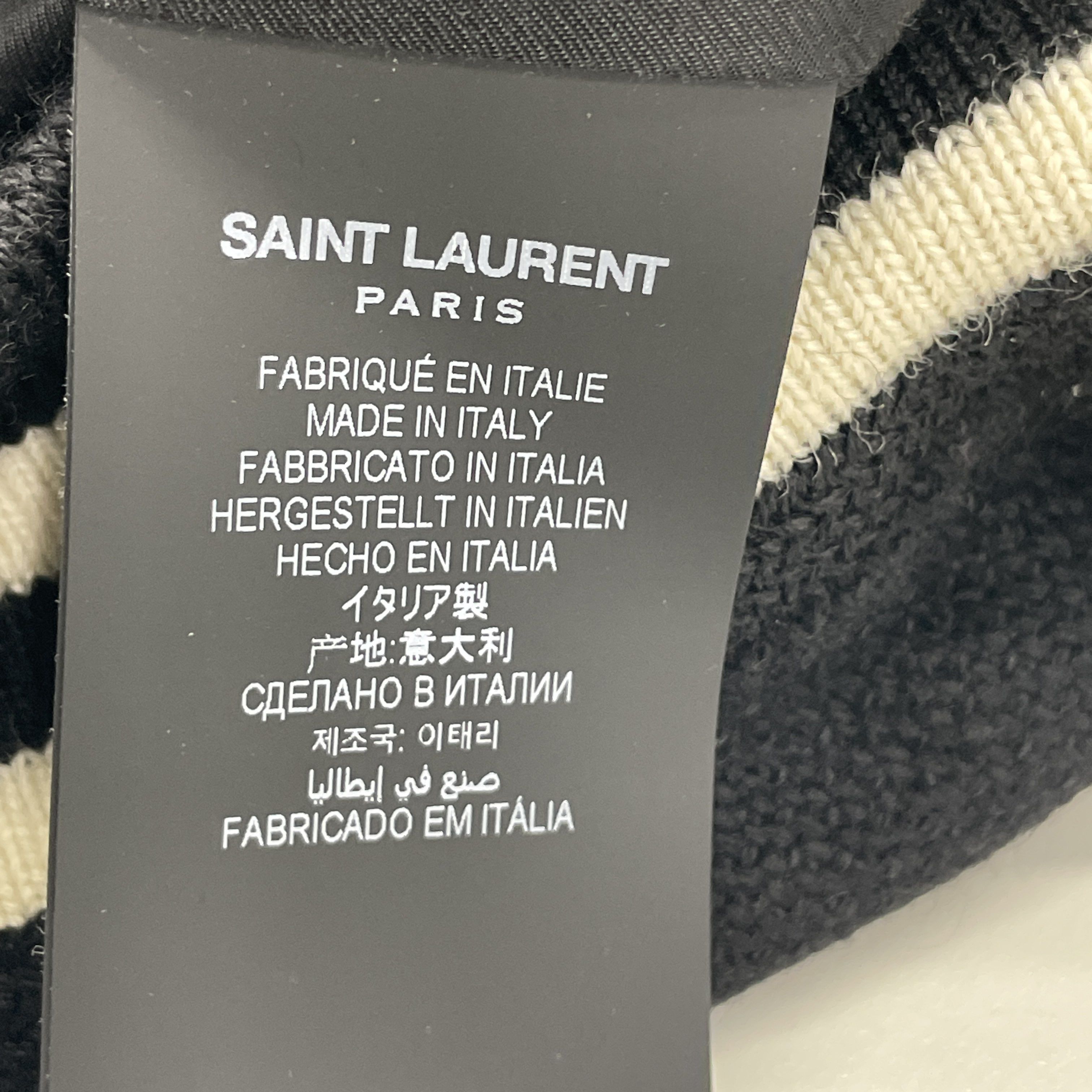Saint Laurent Paris Saint Laurent Leather Detail Varsity Jacket Size 48 Size US M / EU 48-50 / 2 - 4 Thumbnail