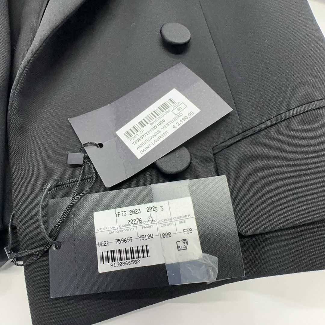 Saint Laurent Paris Saint Laurent Double-Breasted Wool Blazer F38 Size S / US 4 / IT 40 - 3 Thumbnail