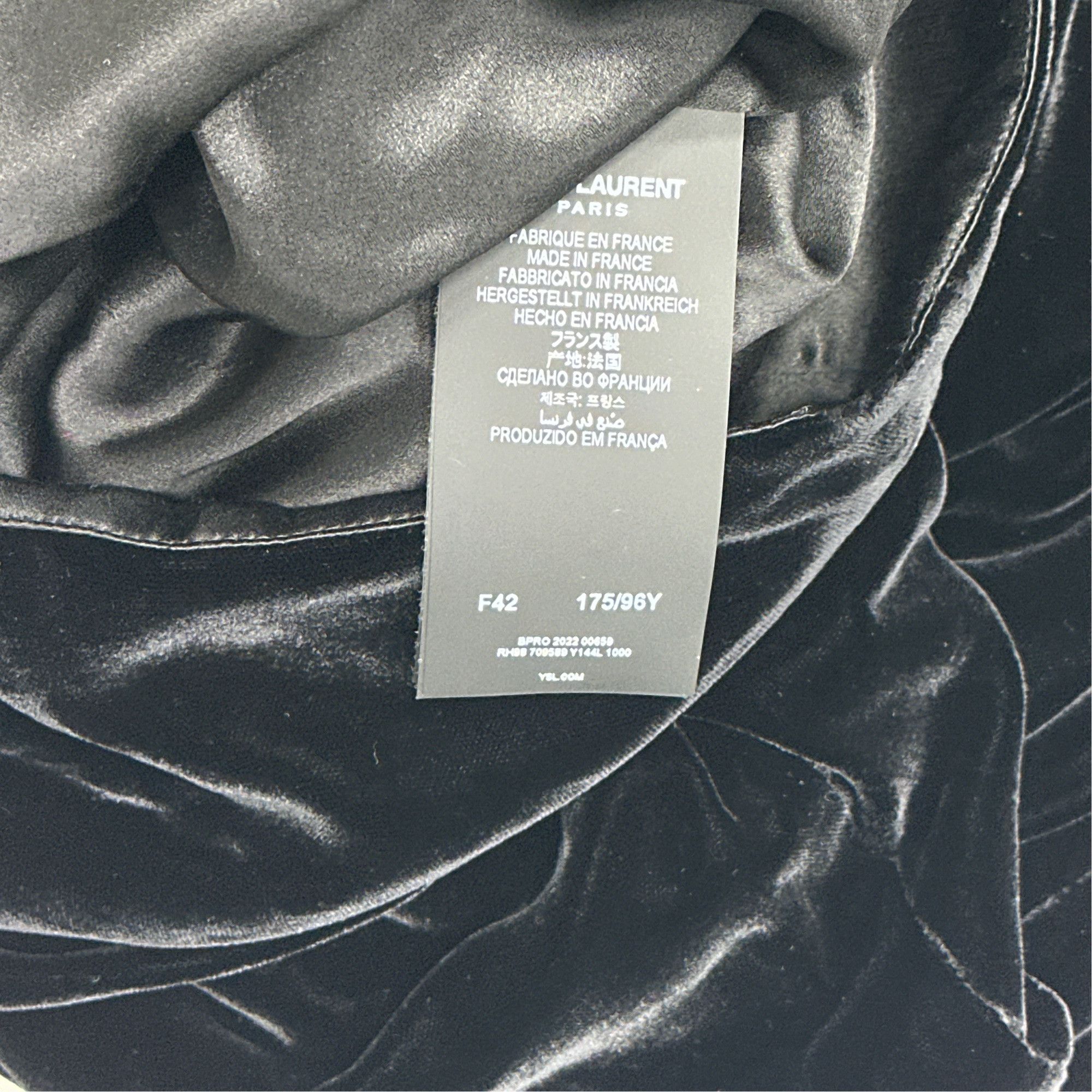 Saint Laurent Paris Saint Laurent Velvet Mini Dress Size FR 42 Size M / US 6-8 / IT 42-44 - 4 Thumbnail