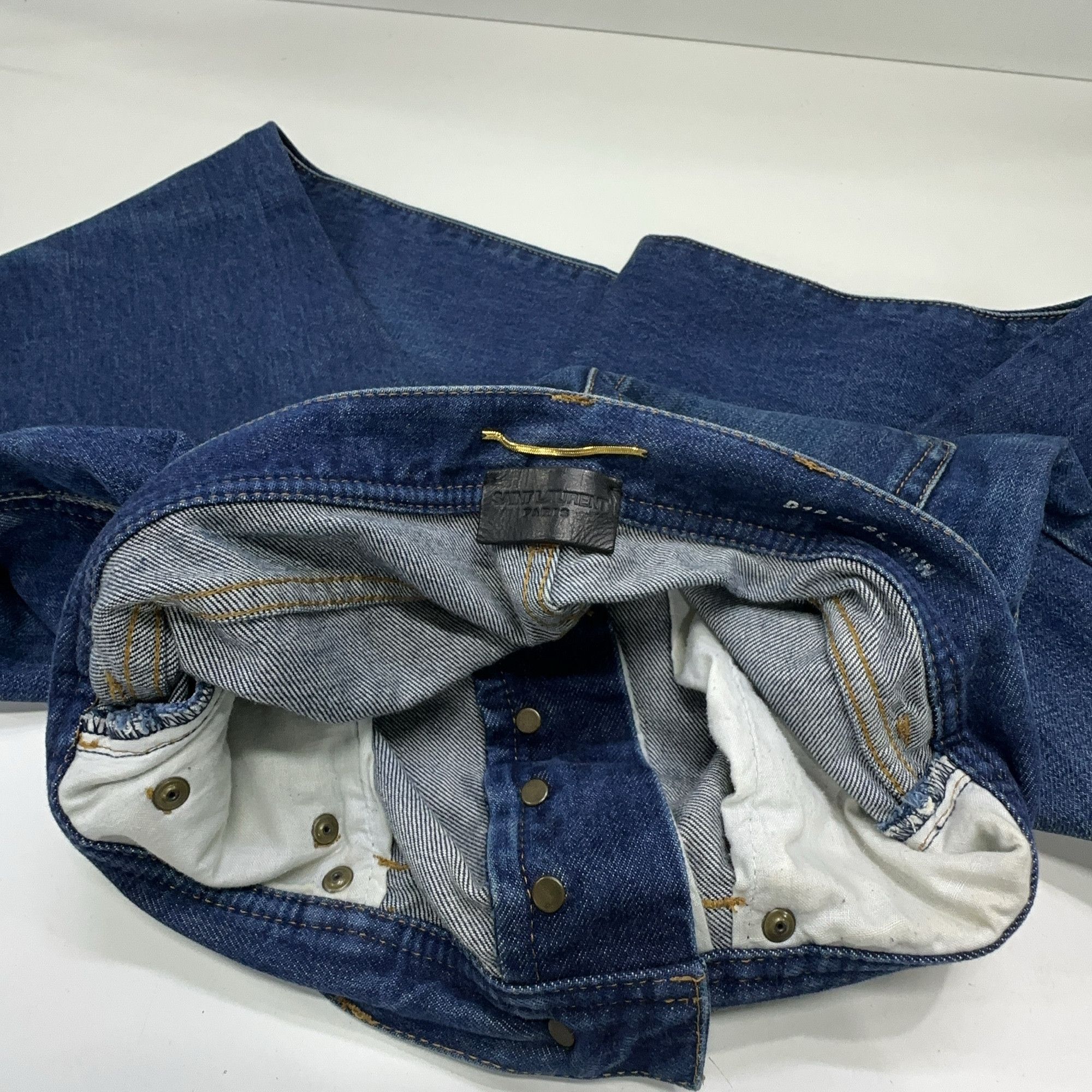 Saint Laurent Paris Saint Laurent Embroidered Jeans Size 26 Size 26" / US 2 / IT 38 - 6 Thumbnail