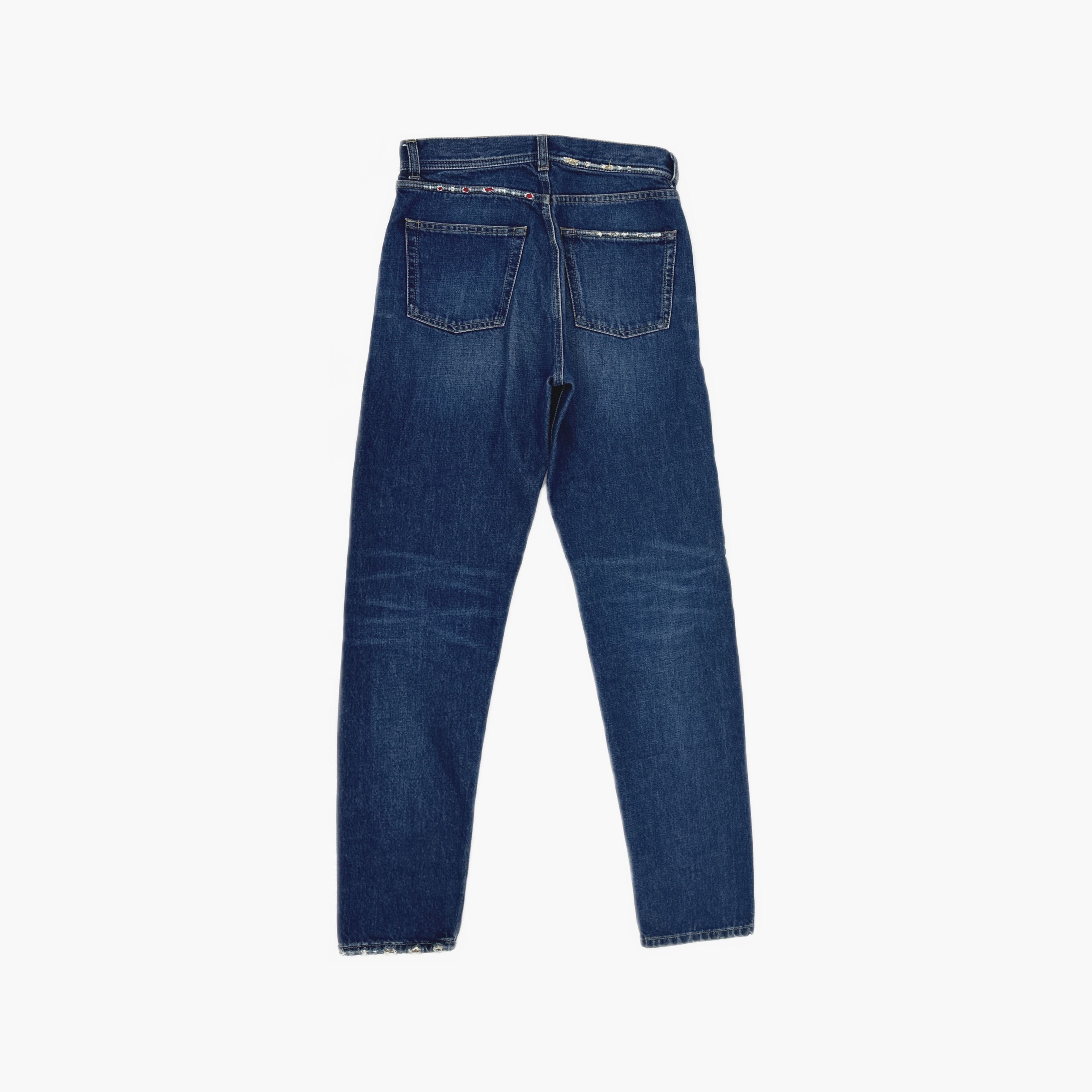Saint Laurent Paris Saint Laurent Embroidered Jeans Size 26 Size 26" / US 2 / IT 38 - 2 Thumbnail