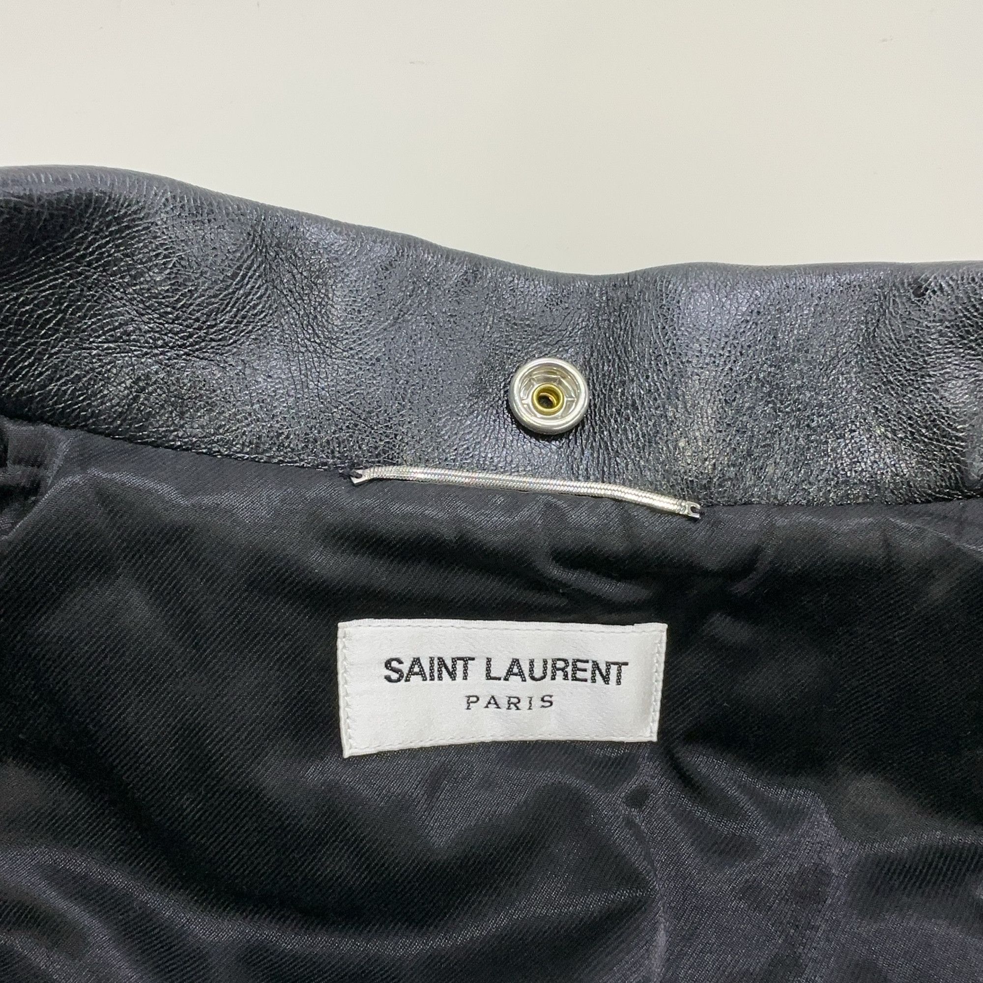 Saint Laurent Paris Saint Laurent Leather Biker Jacket Size 52 Size US L / EU 52-54 / 3 - 4 Thumbnail