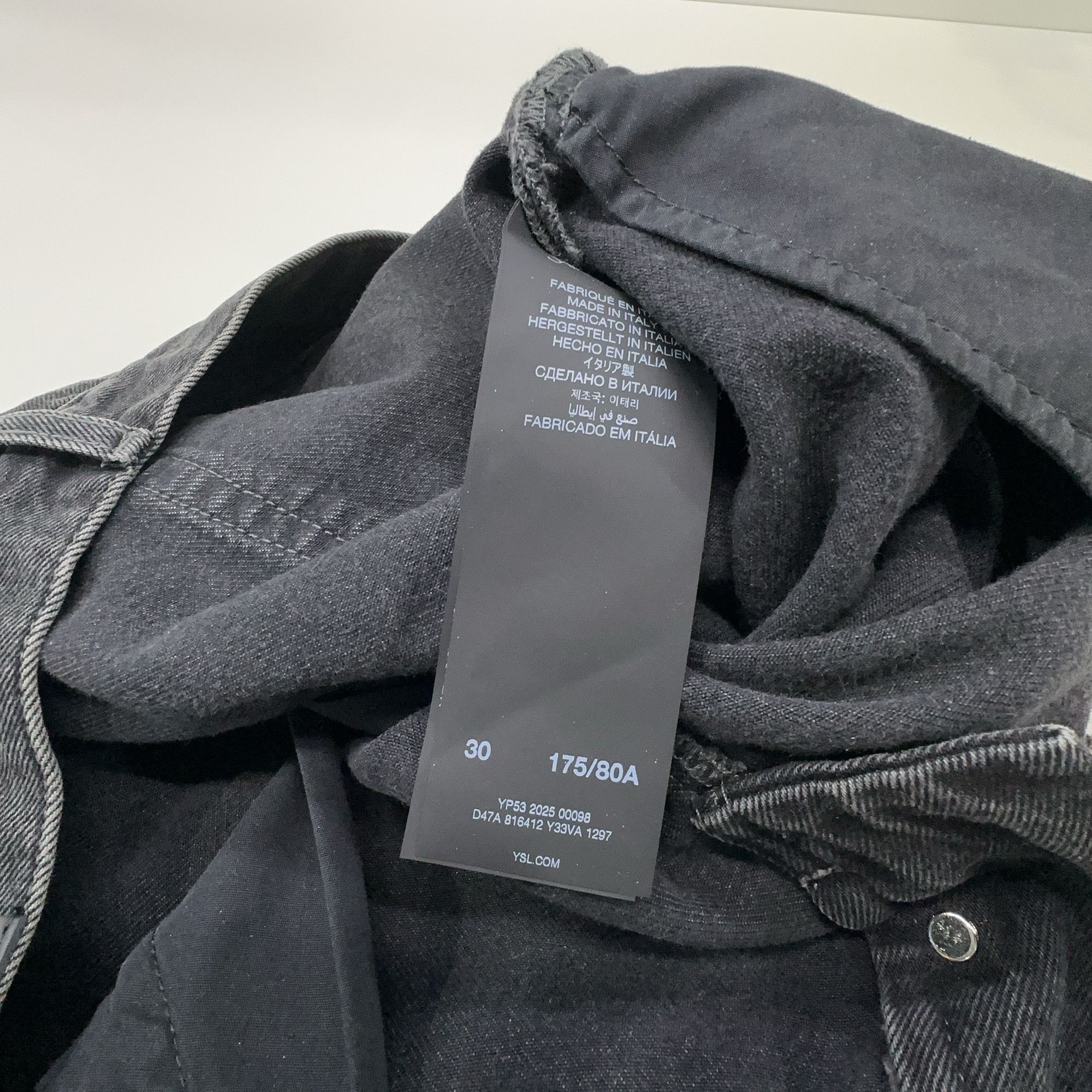 Saint Laurent Paris Saint Laurent Black Jeans Size 30 Size US 30 / EU 46 - 3 Thumbnail
