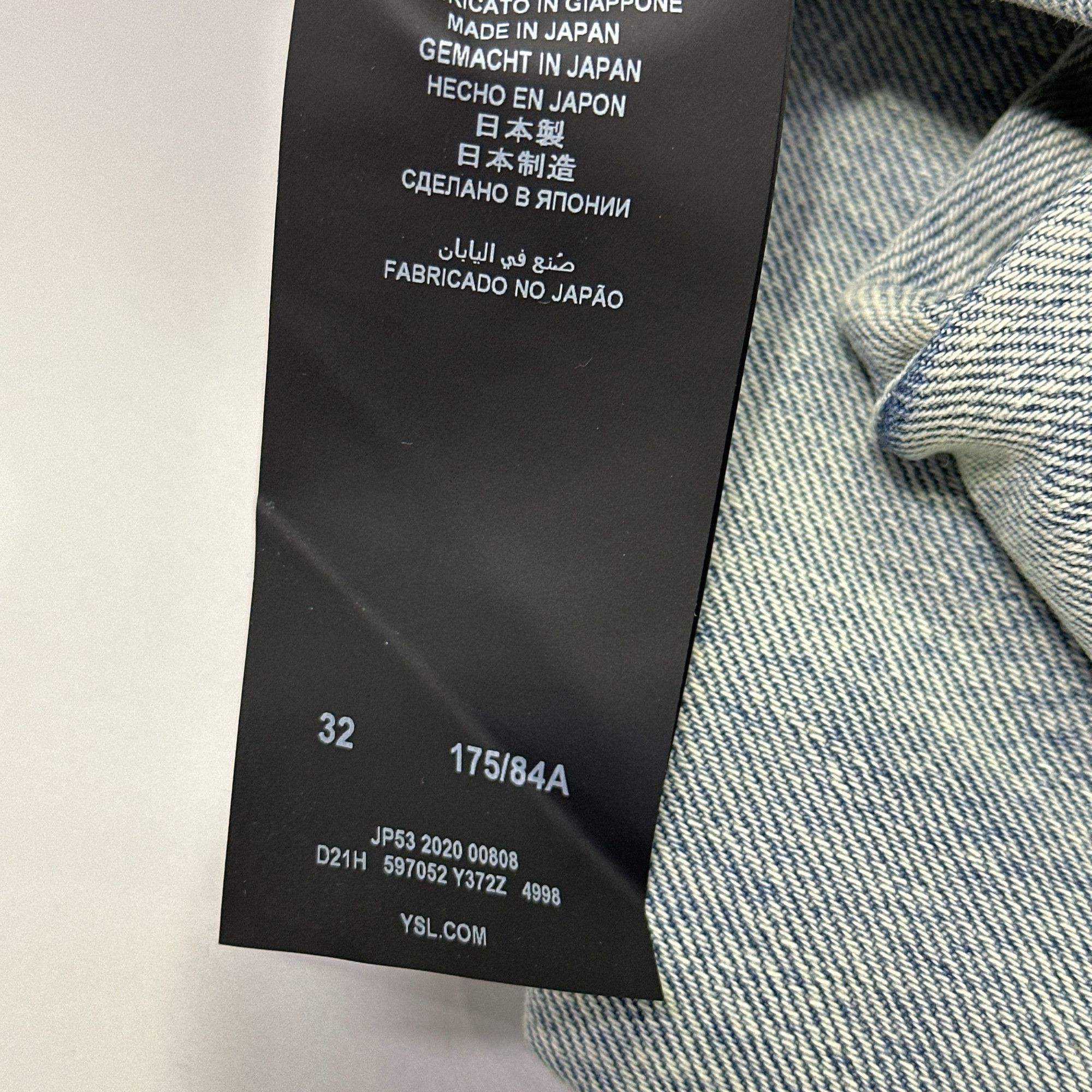 Saint Laurent Paris Saint Laurent Light Wash Denim Jeans Size 32 Size US 32 / EU 48 - 4 Thumbnail