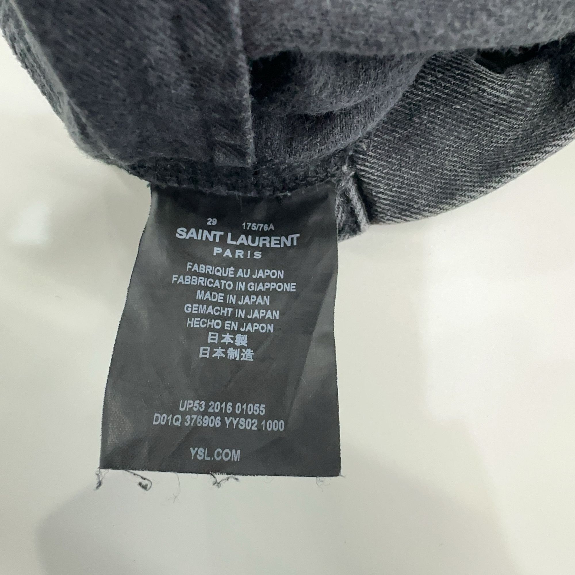 Saint Laurent Paris Saint Laurent D02 Black Denim Jeans Size 29 Size US 29 - 6 Thumbnail