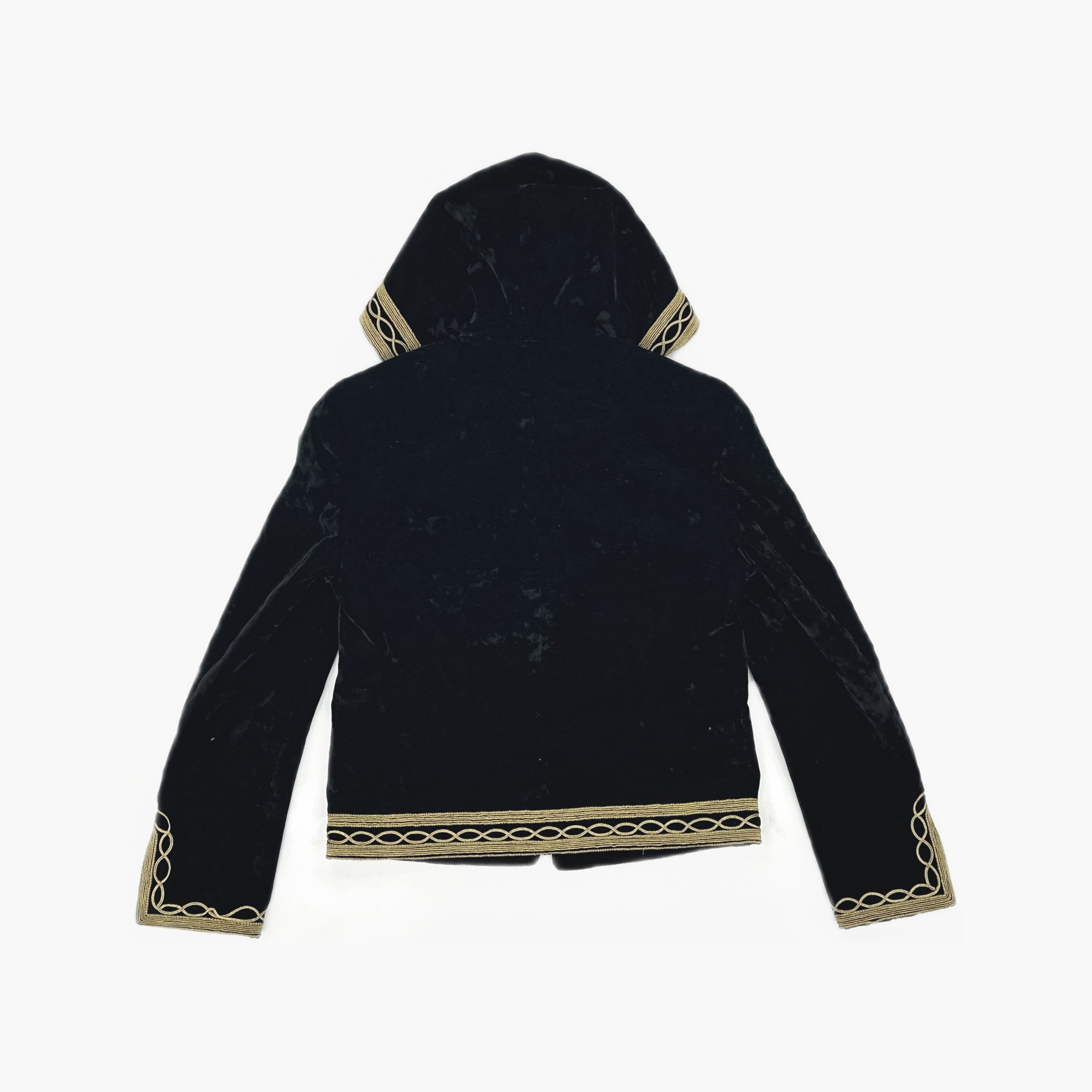 Saint Laurent Paris Saint Laurent Velvet Embroidered Hooded Jacket Size 48 Size US M / EU 48-50 / 2 - 2 Thumbnail