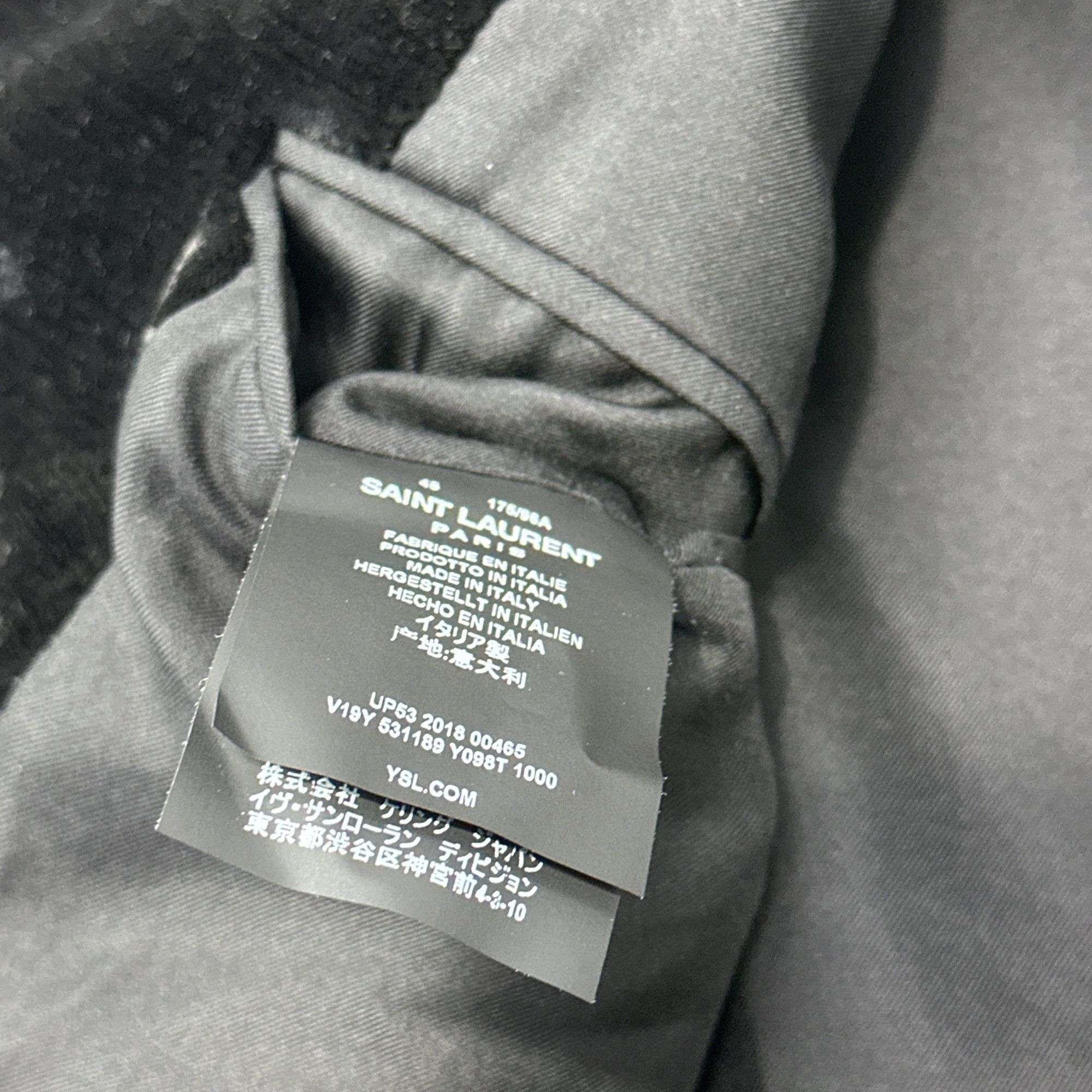 Saint Laurent Paris Saint Laurent Velvet Embroidered Hooded Jacket Size 48 Size US M / EU 48-50 / 2 - 4 Thumbnail