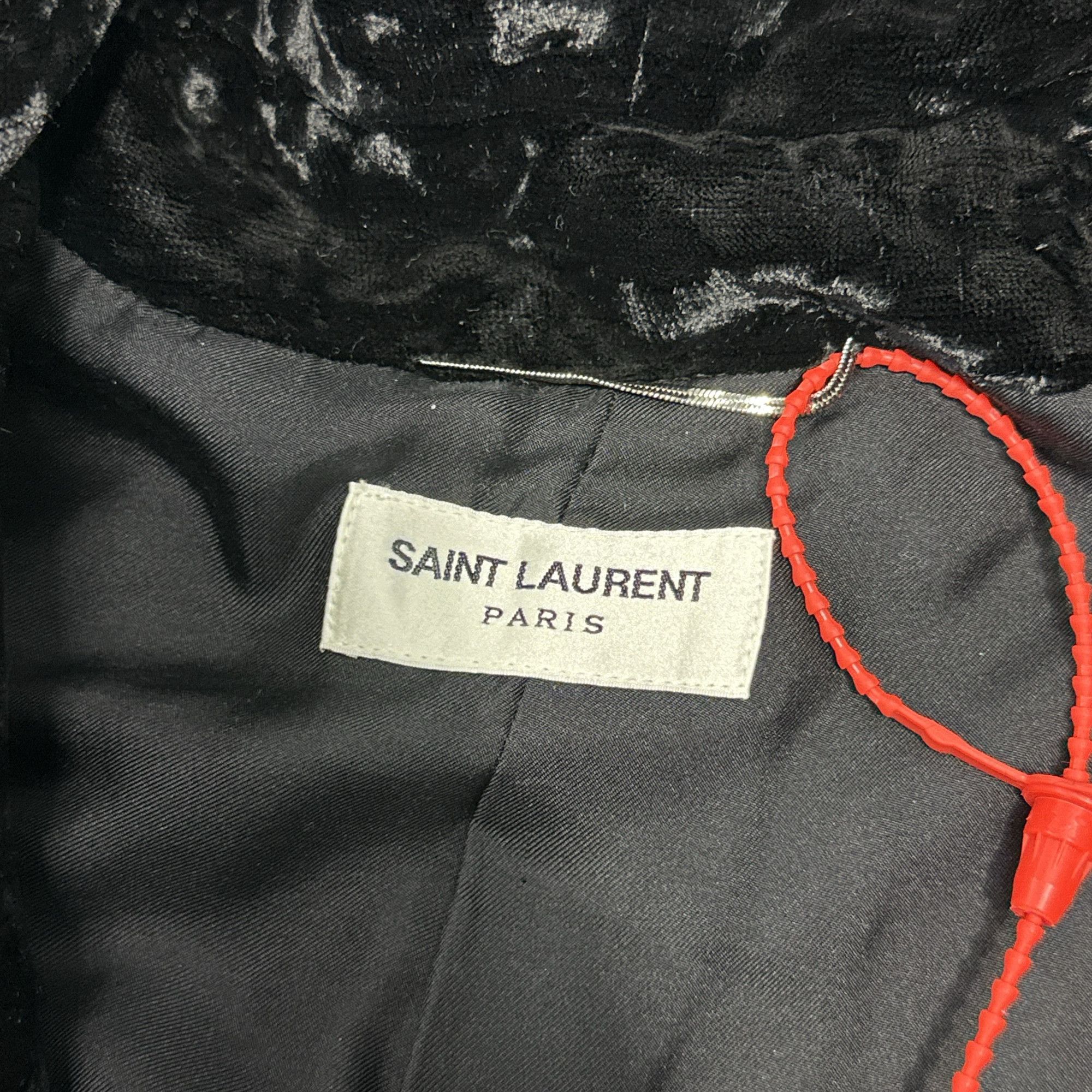 Saint Laurent Paris Saint Laurent Velvet Embroidered Hooded Jacket Size 48 Size US M / EU 48-50 / 2 - 3 Thumbnail