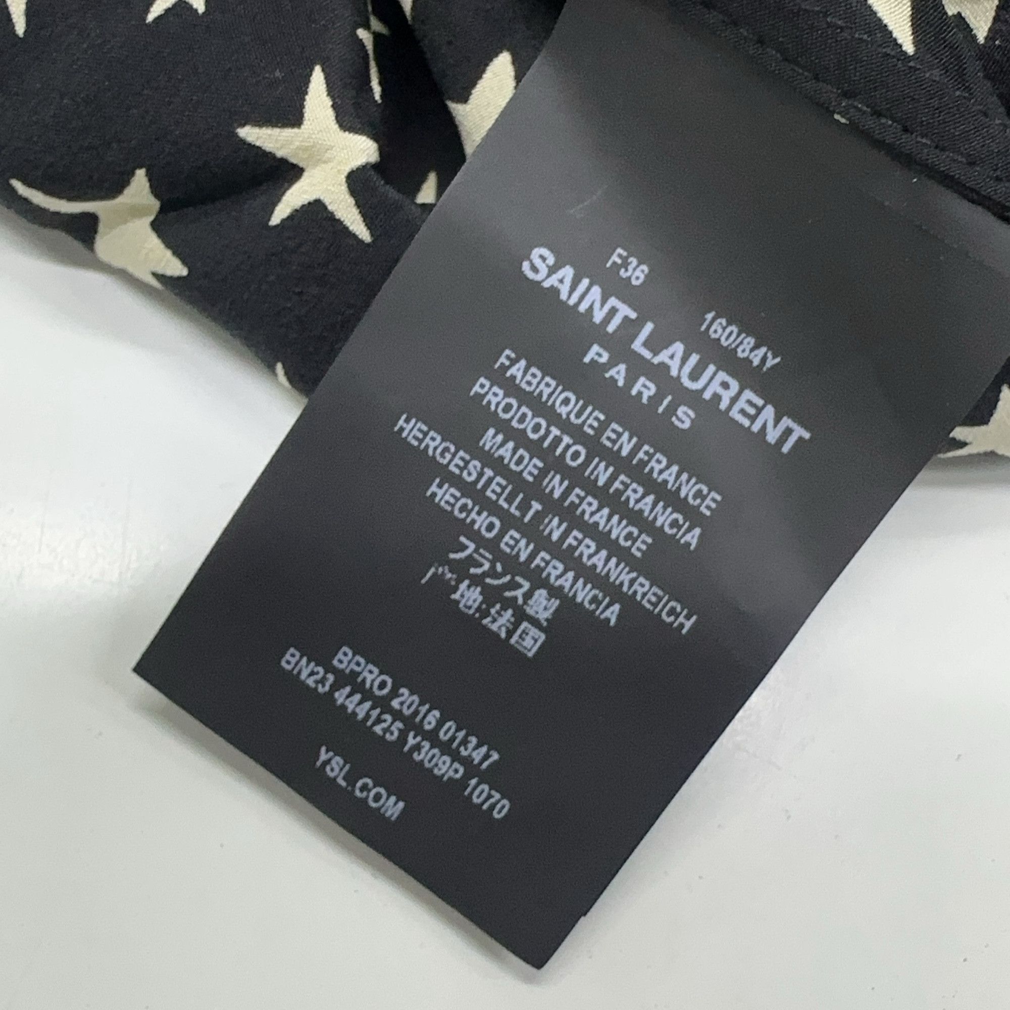 Saint Laurent Paris Saint Laurent Star Print Short Sleeve T-Shirt Size 36 Size XS / US 0-2 / IT 36-38 - 3 Thumbnail