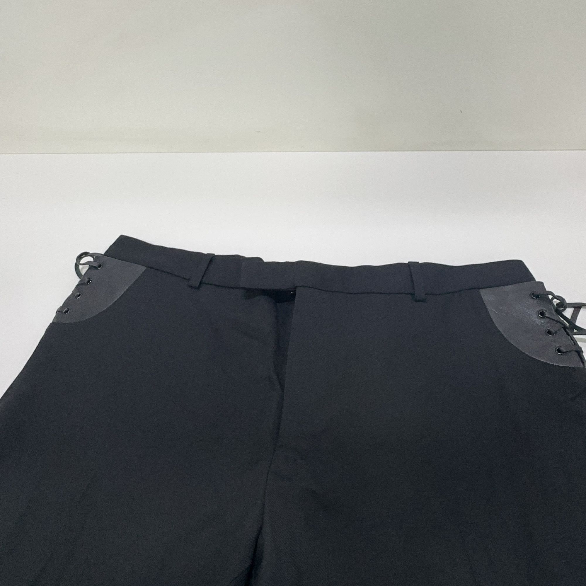 Saint Laurent Paris Saint Laurent Leather Lace-Up Wool Pants Size 50 Size US 34 / EU 50 - 9 Thumbnail