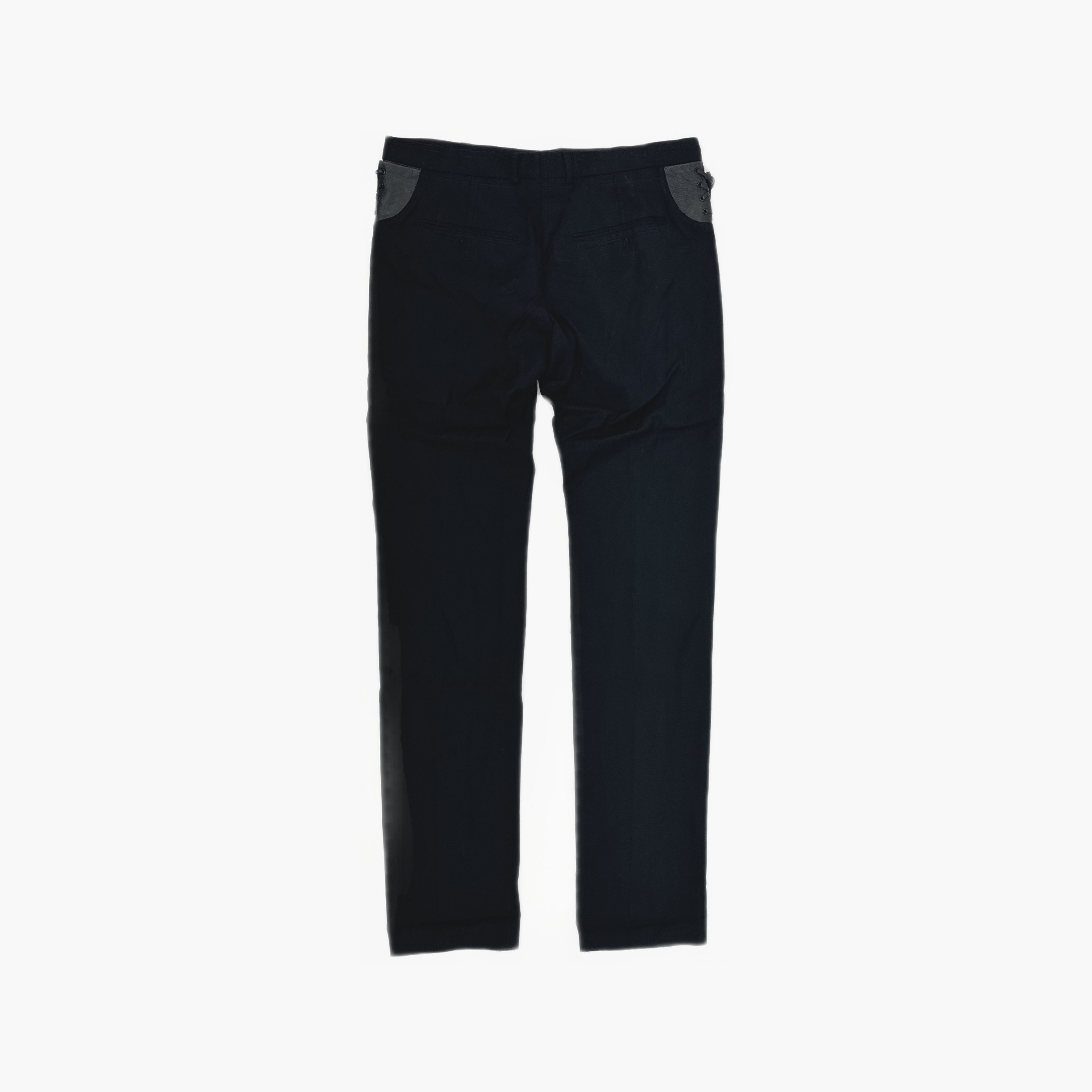 Saint Laurent Paris Saint Laurent Leather Lace-Up Wool Pants Size 50 Size US 34 / EU 50 - 2 Thumbnail
