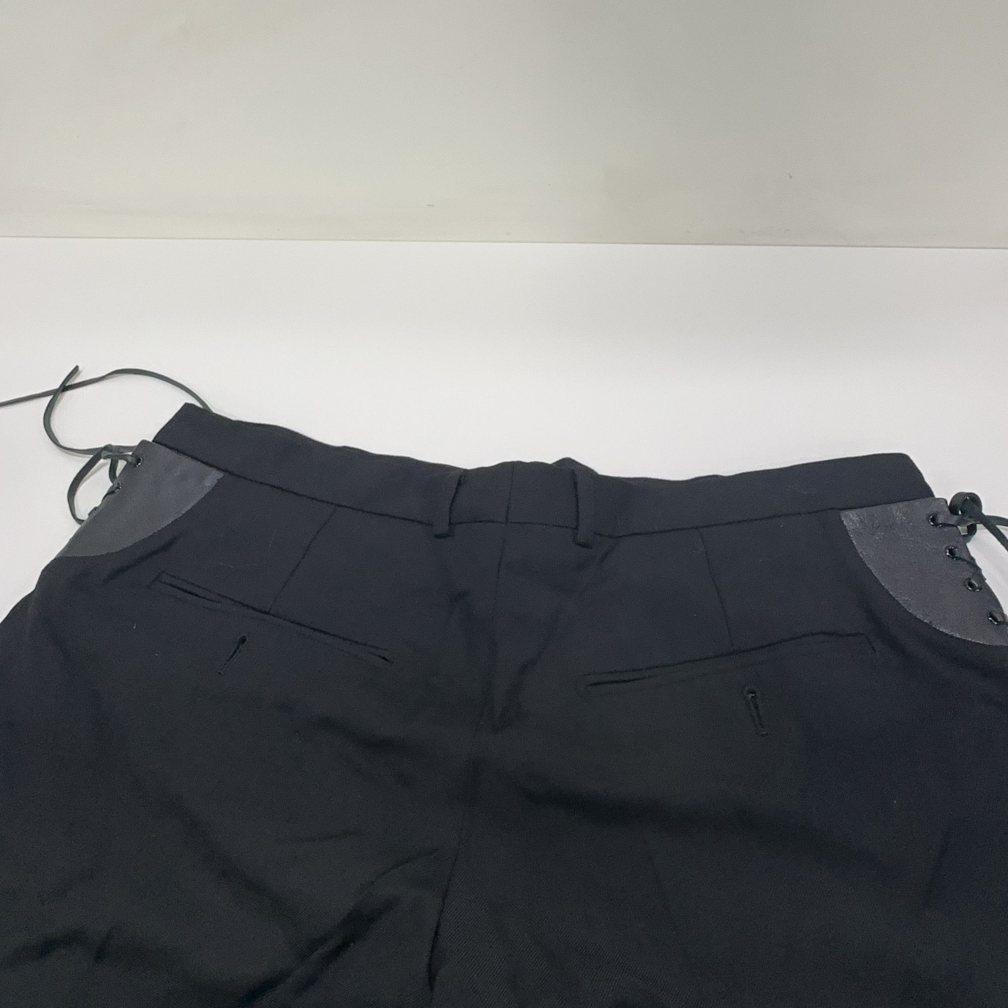 Saint Laurent Paris Saint Laurent Leather Lace-Up Wool Pants Size 50 Size US 34 / EU 50 - 11 Thumbnail